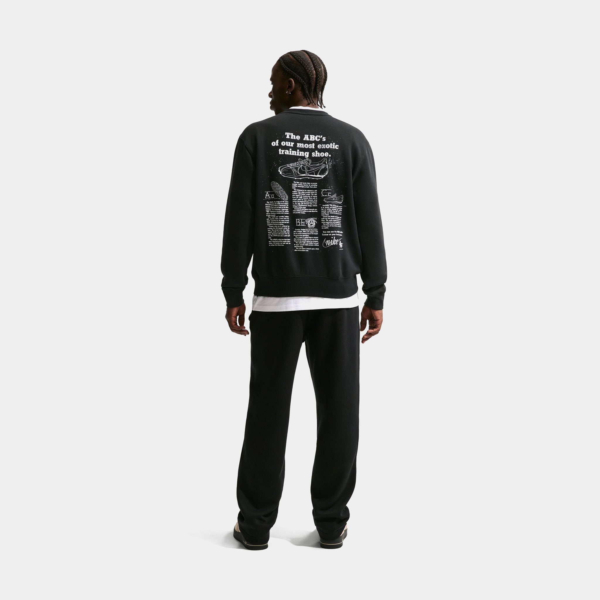 nike men's nsw club fleece open hem pant black