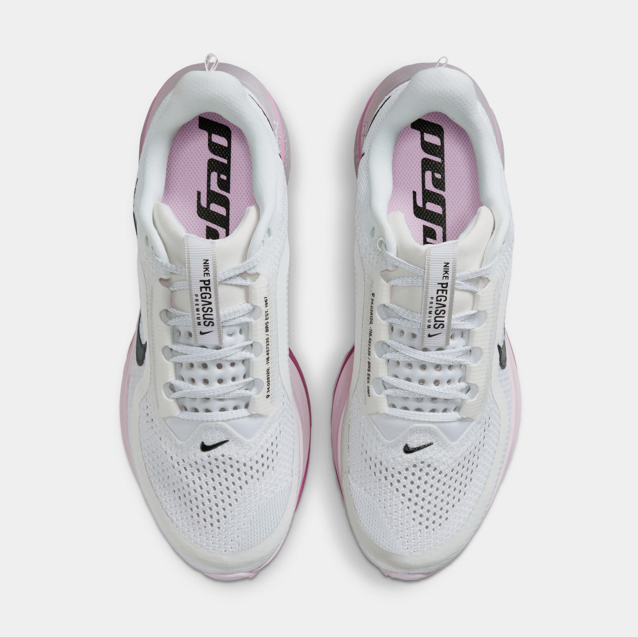 Nike Pegasus Premium Womens Running Shoes White Black Bleached