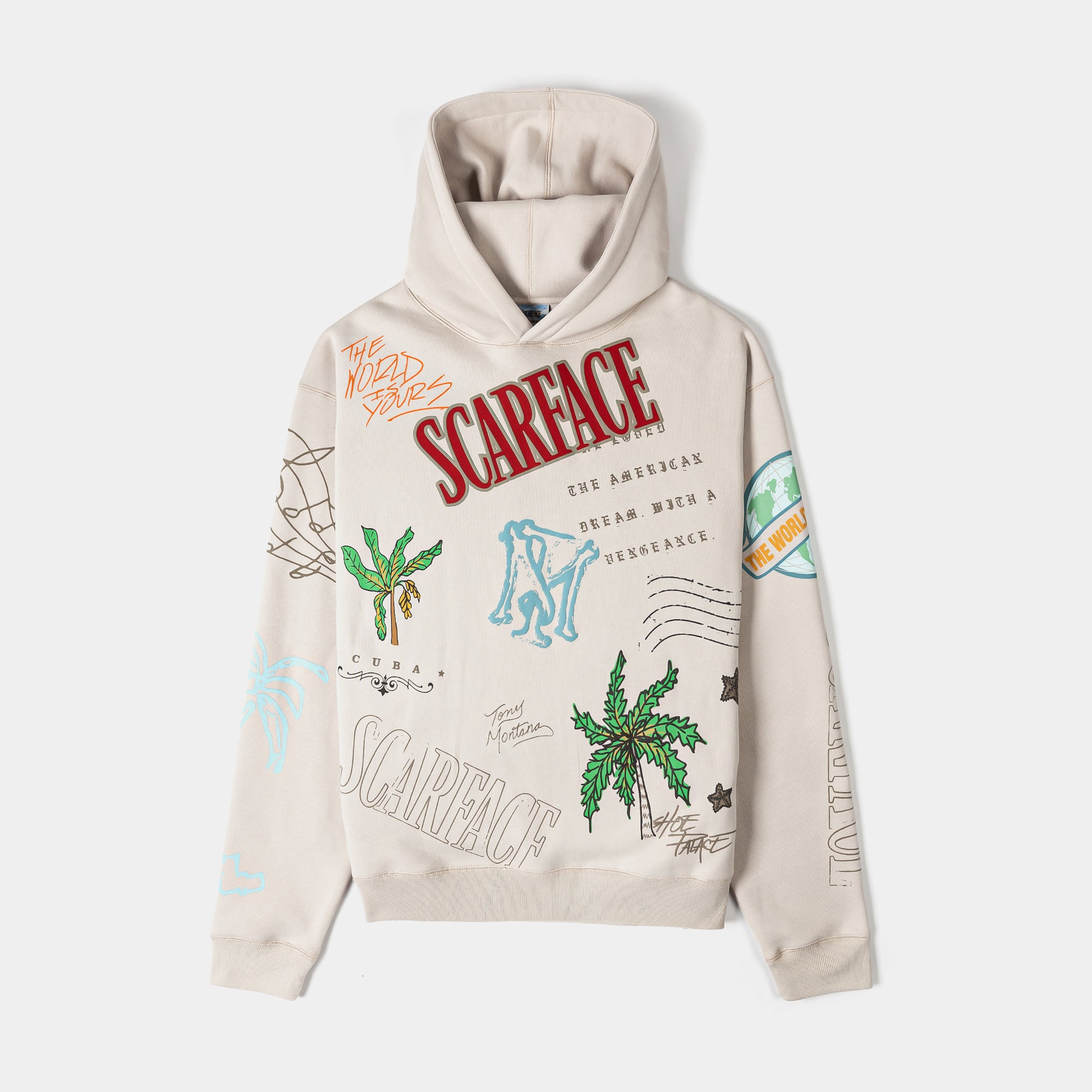 Shoe Palace SP x Scarface Post Card Fleece Pullover Mens Hoodie