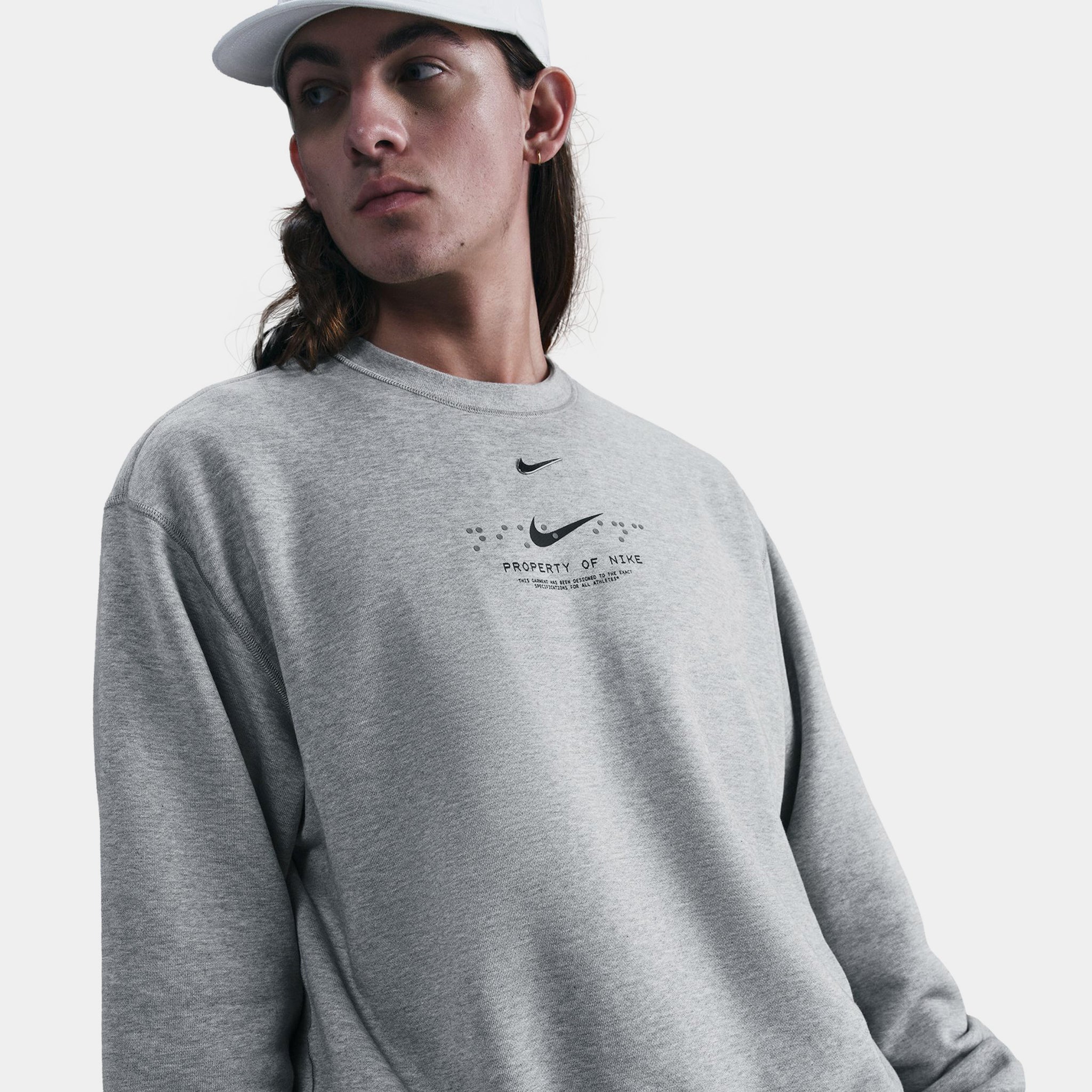 mens grey nike crewneck