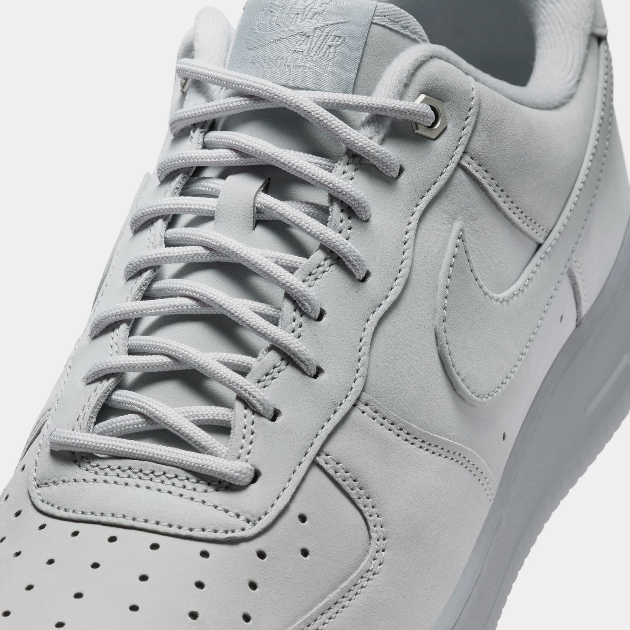 light grey force 1 leather 2 trainers