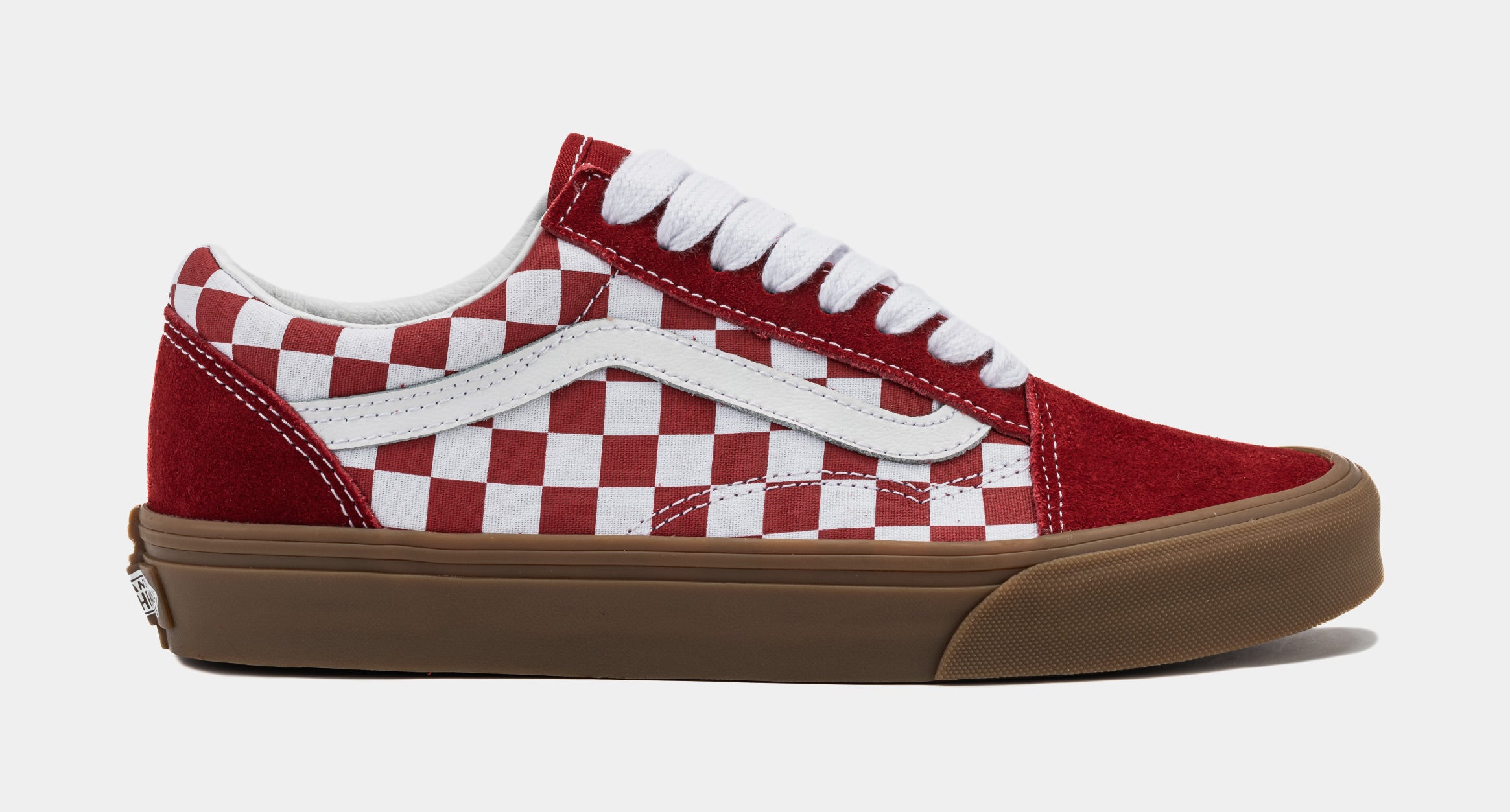 Skool Racing Red Old School Vans Red And White Walking Shoes VANS