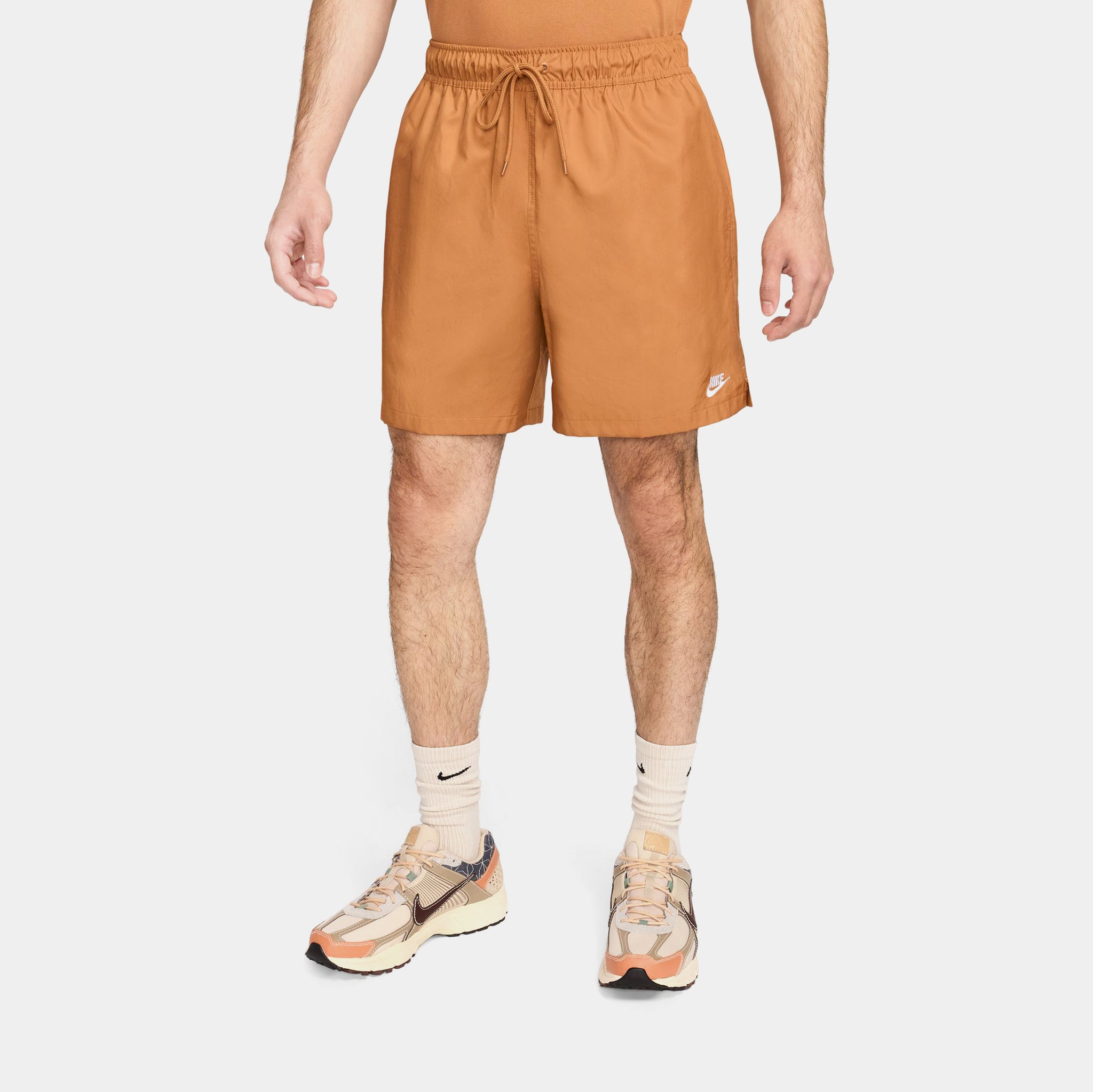Nike Club Woven Flow Mens Shorts Orange White FN3307224 Shoe Palace