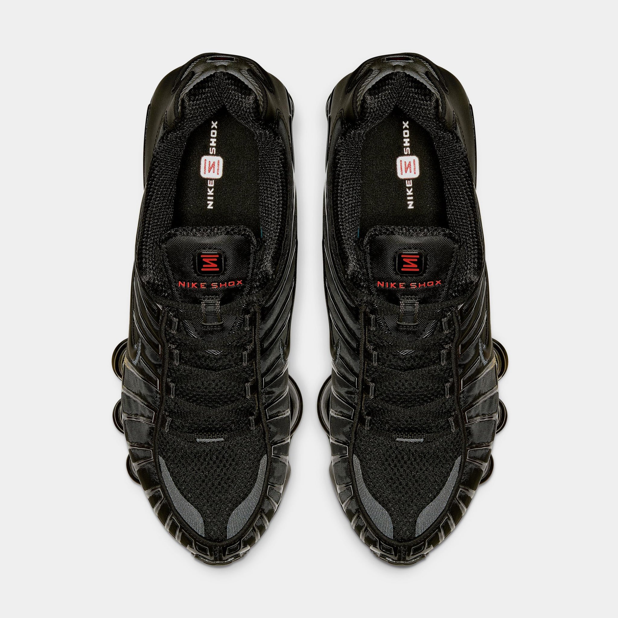 Nike Shox TL Mens Running Shoes Black Metallic Hematite Max Orange 