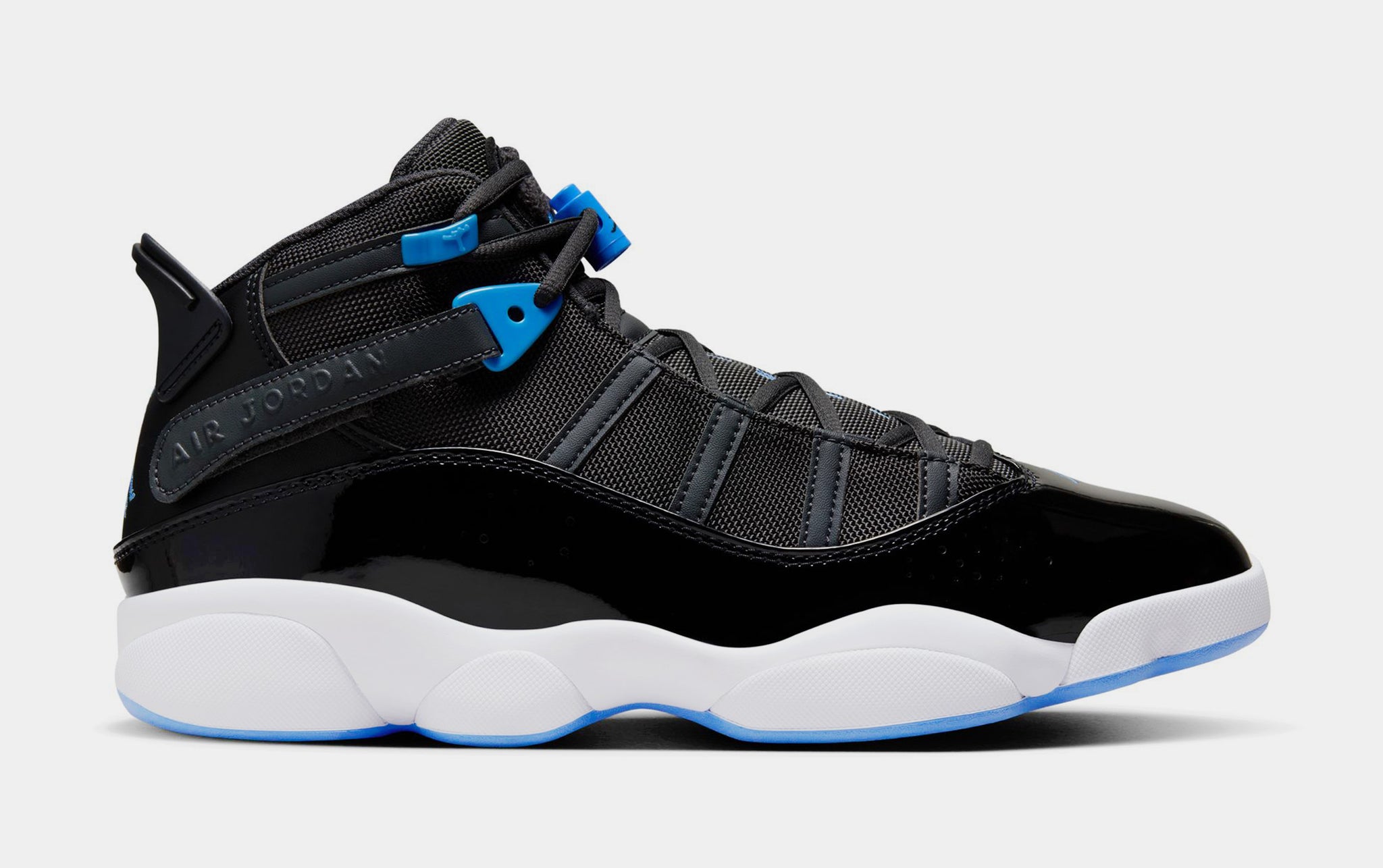 Jordan Rings Mens Basketball Shoes Anthracite University Blue