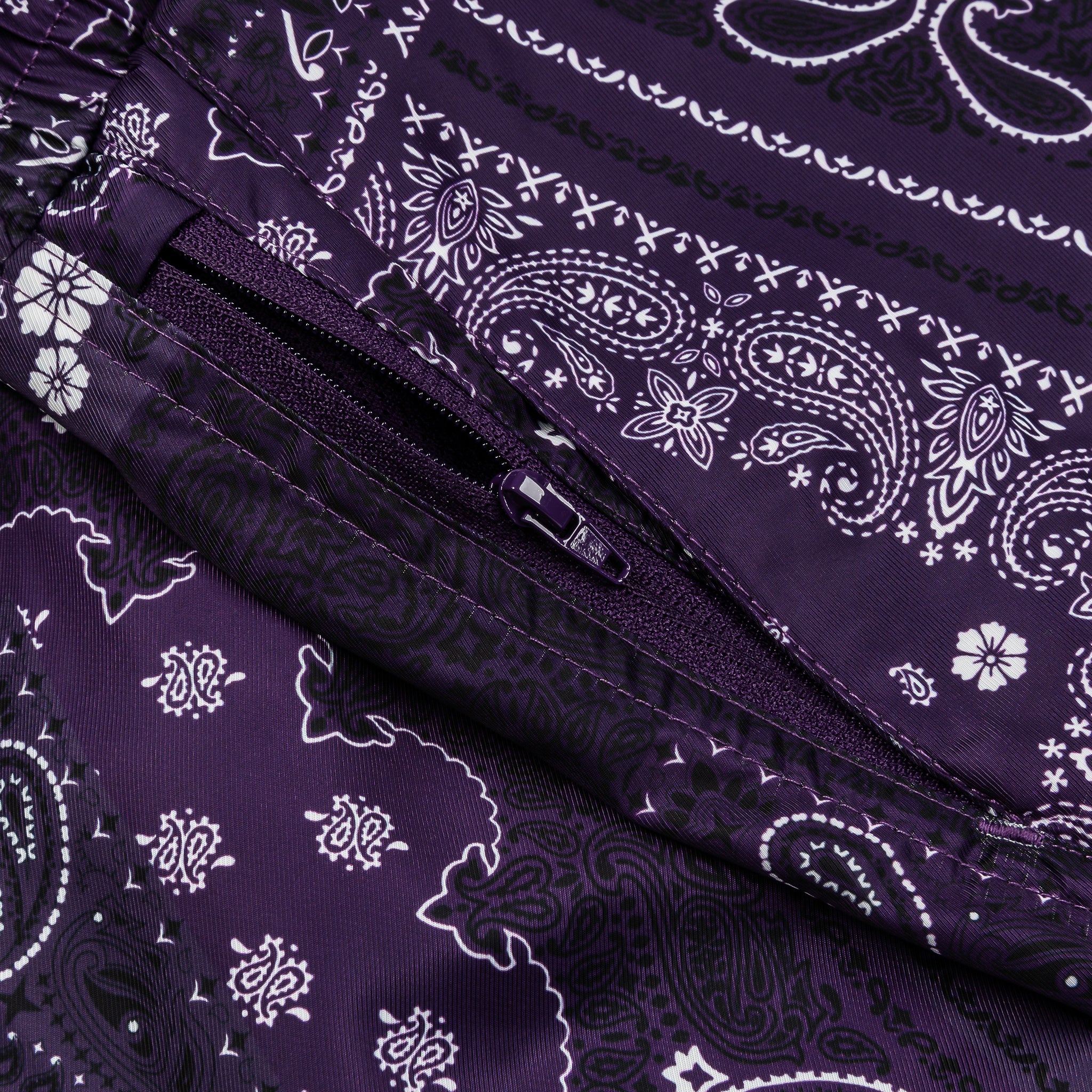 Maison Article Paisley Tonal Hybrid Mens Shorts Black Purple