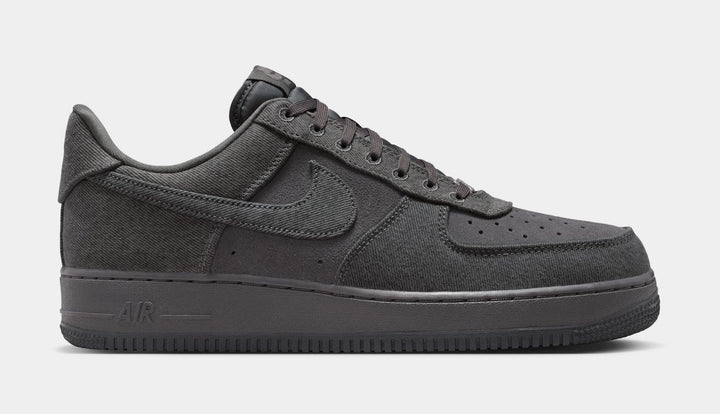 Nike Air Force 1 Low Triple Black Croc Mens Lifestyle Shoes Black