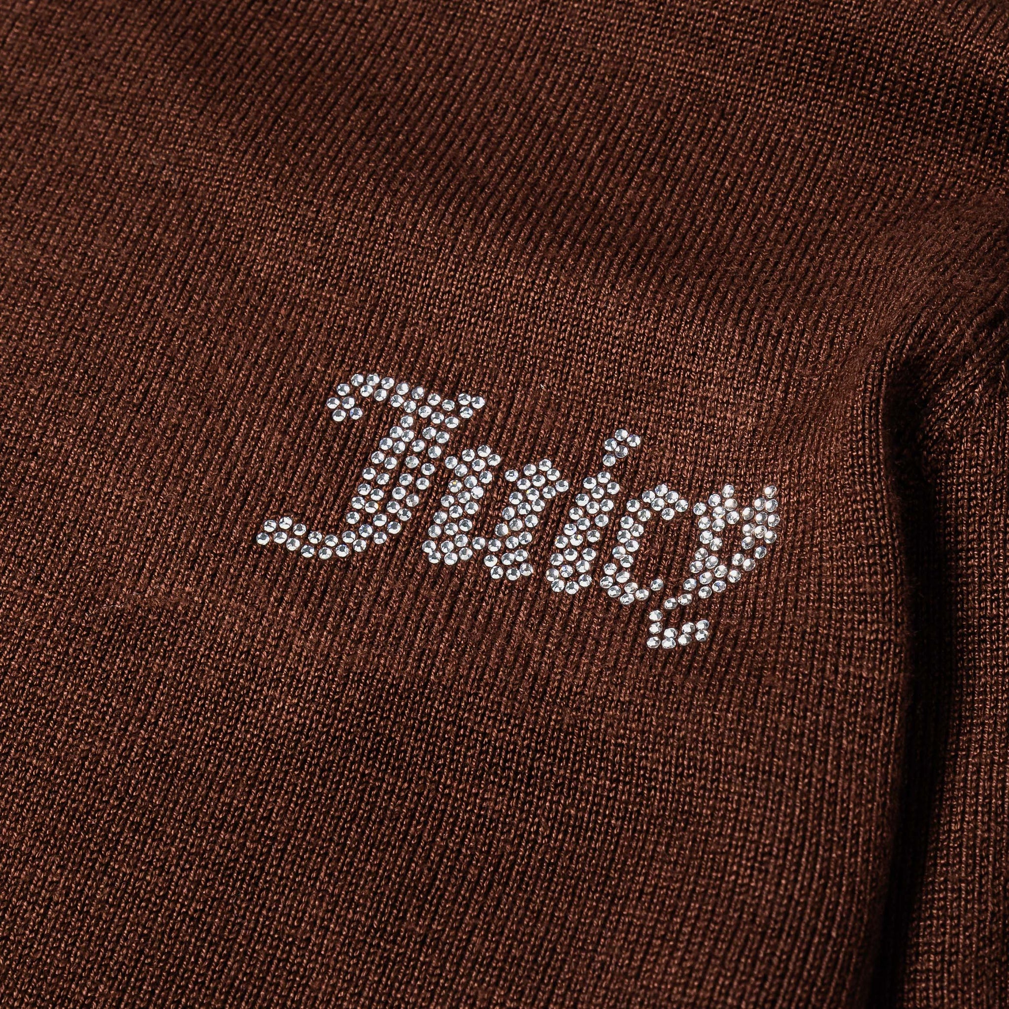 Juicy Couture Fine Knit Bling Womens Jacket Brown 110046314Z2171