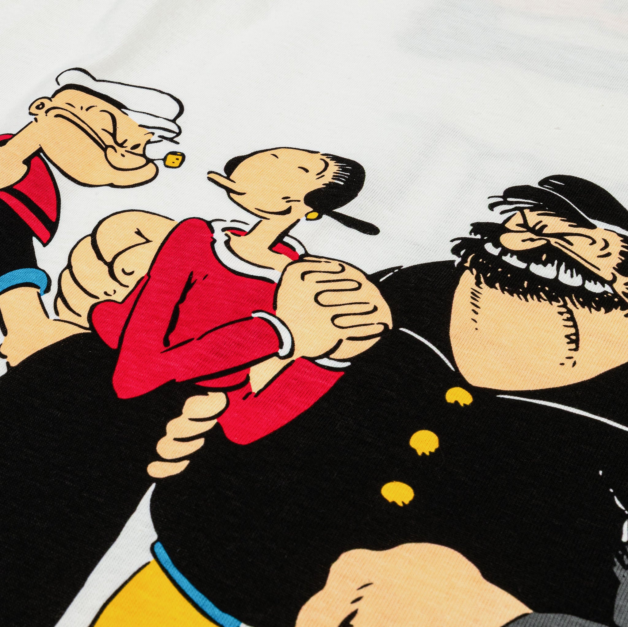SP x Popeye Family Mens Short Sleeve Shirt White Blue POPSS101