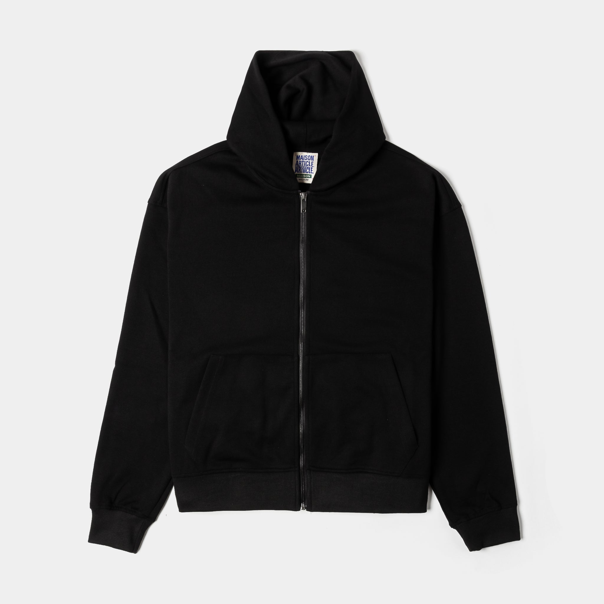 Maison Article Tech Full Zip Up Mens Hoodie Black MATH101 – Shoe