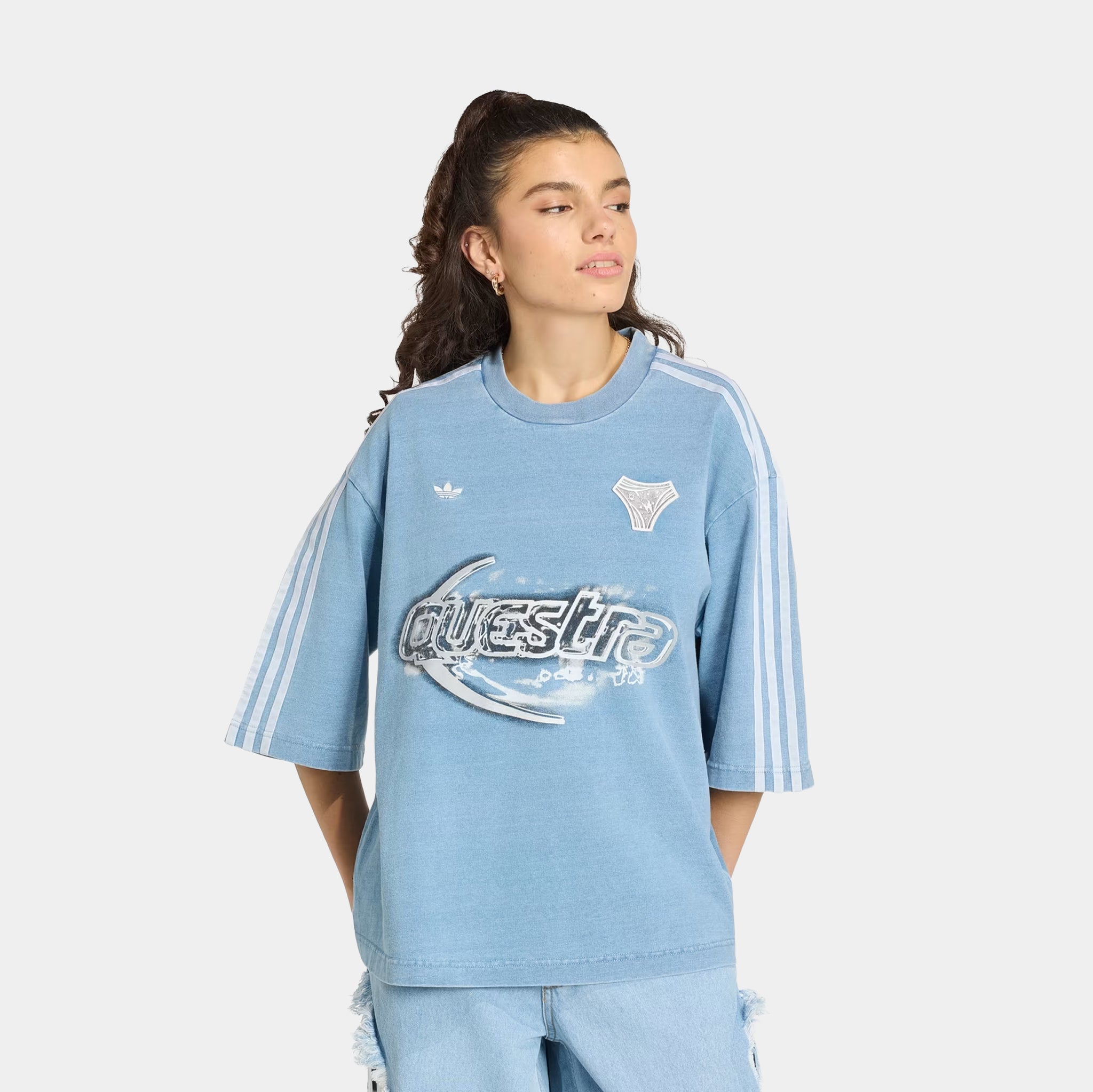 adidas Adilenium Season 5 Oversized Denim Womens Short Sleeve