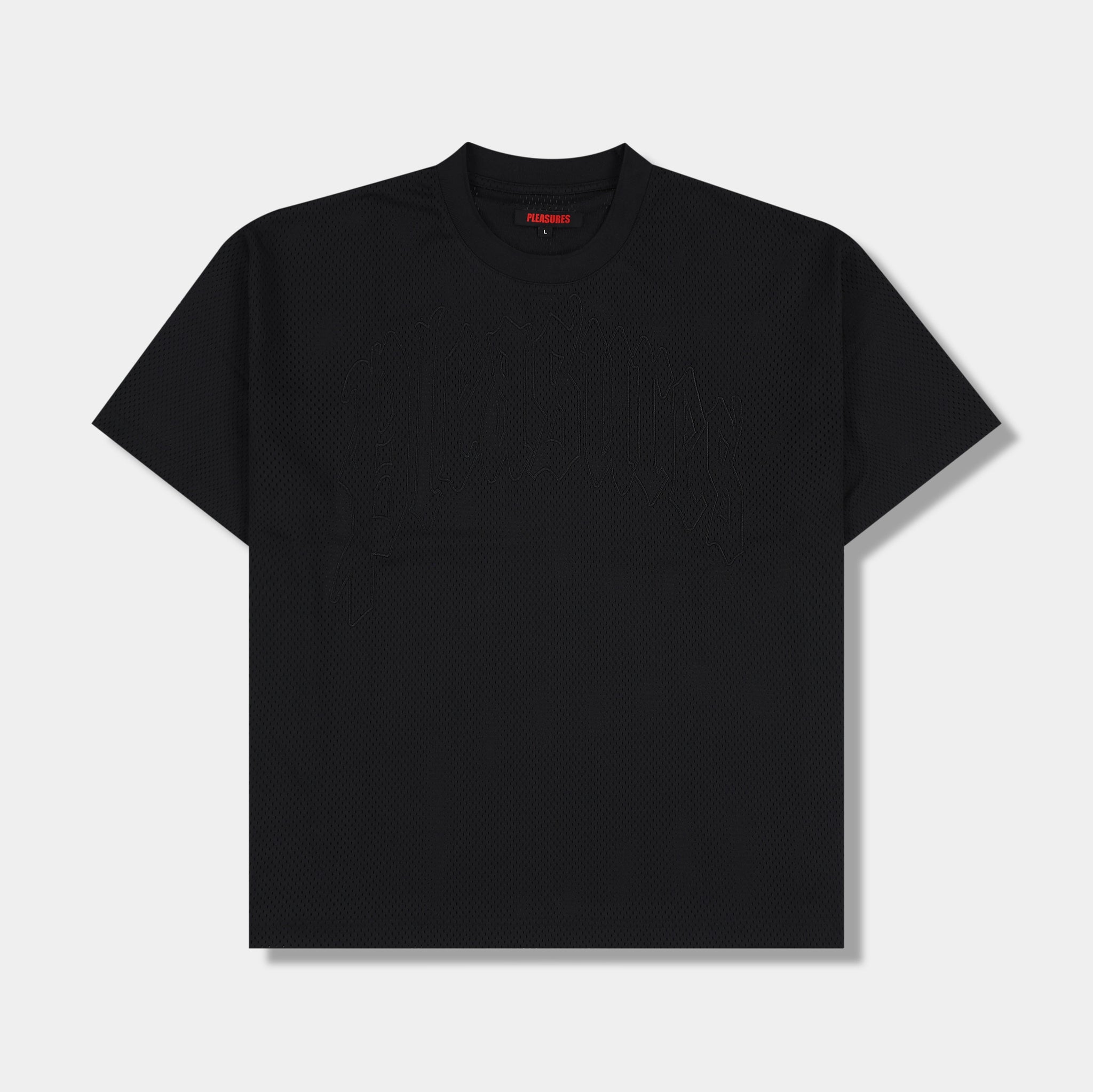 Pleasures Twitch Mesh Mens Short Sleeve Shirt Black Black P26SU025