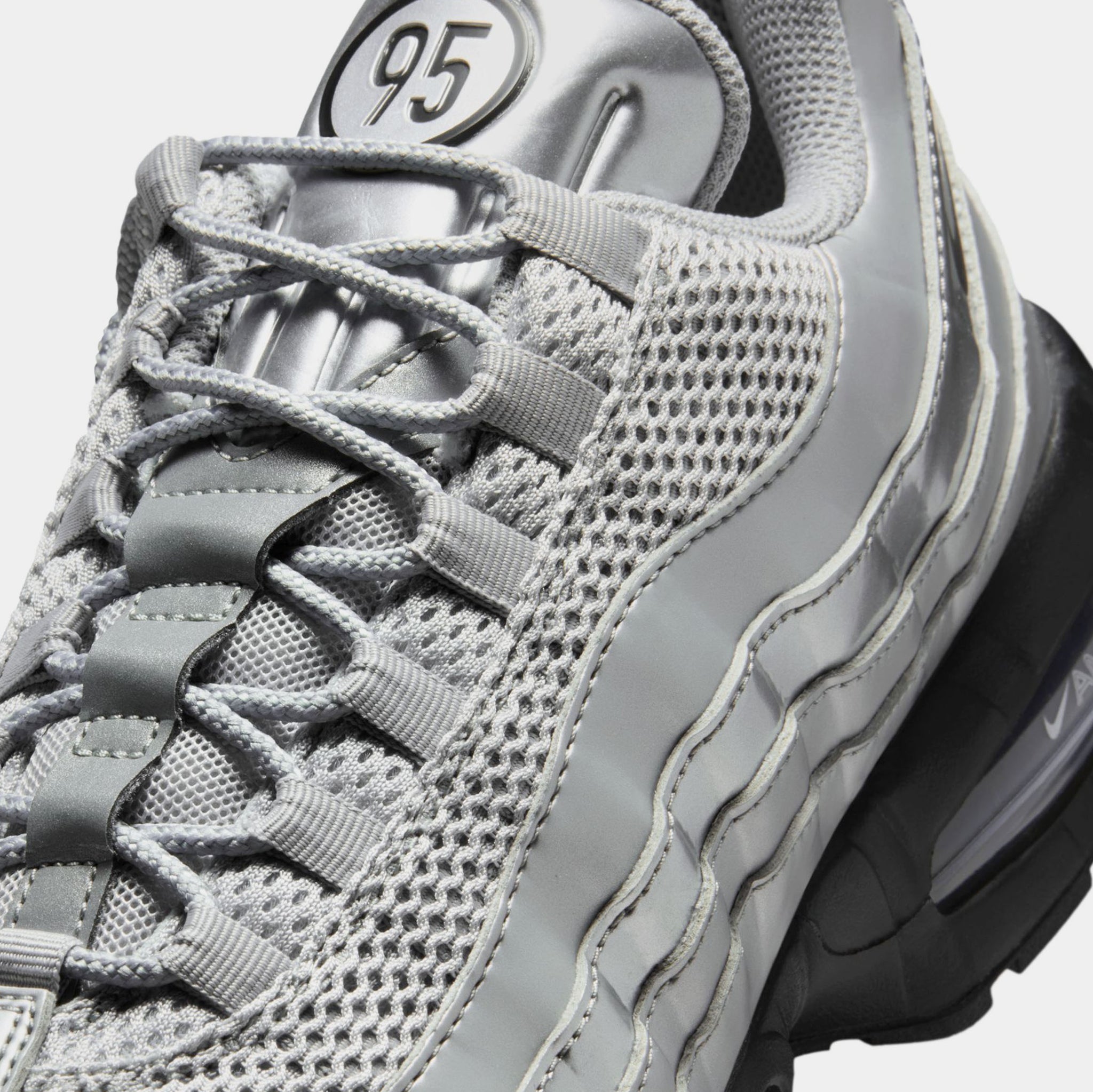 Nike Air Max 95 Big Bubble Mens Running Shoes Metallic Silver