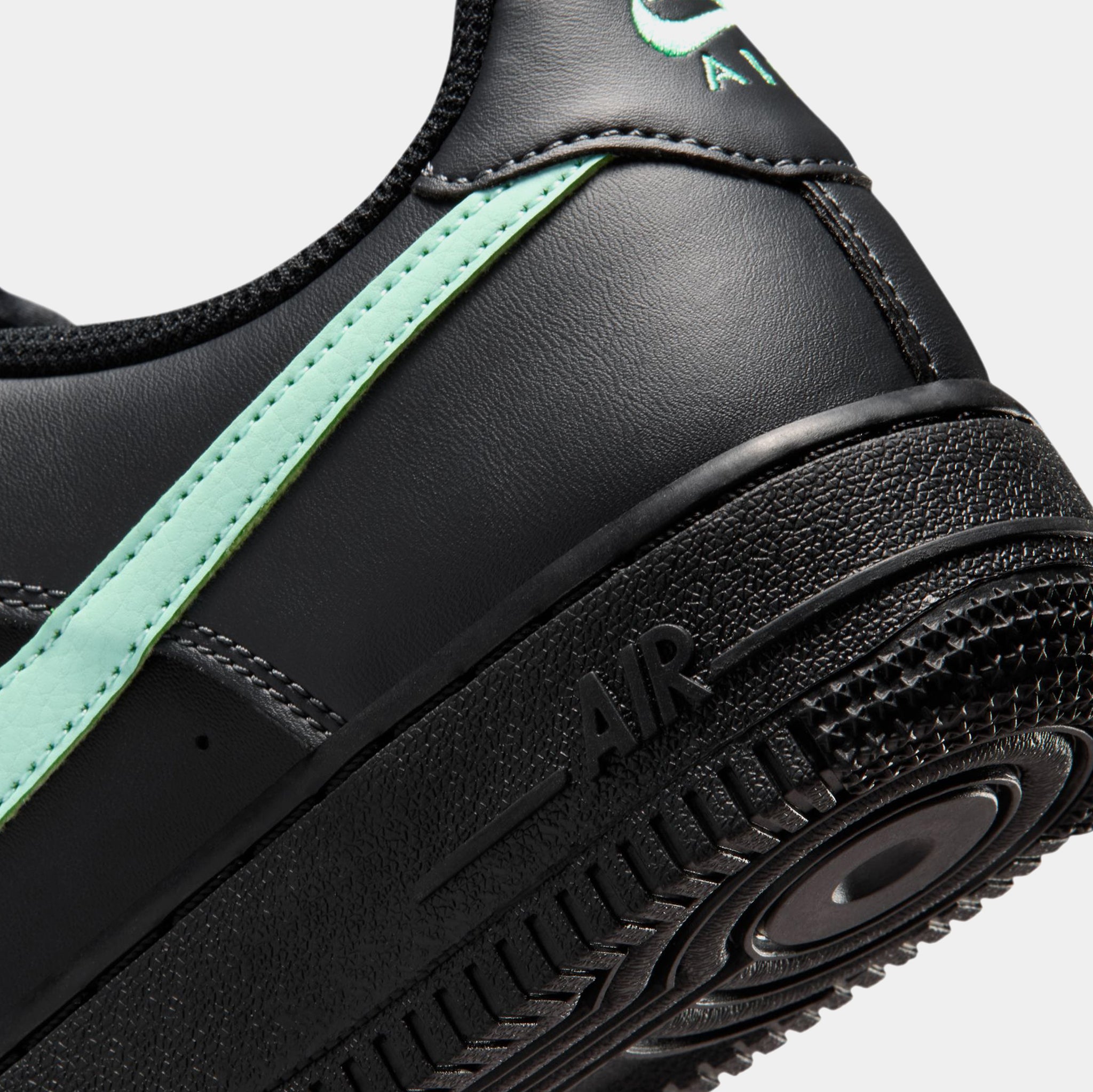 Nike Air Force 1 Grade School Lifestyle Shoes Black Arctic Green