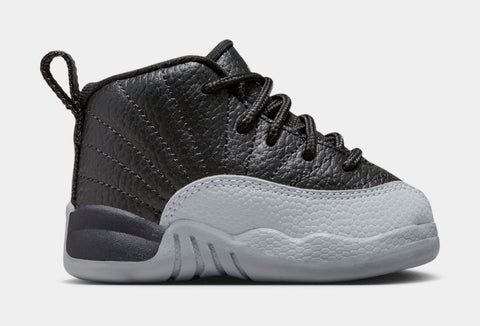 Jordan Air Jordan 12 Retro Black and Wolf Grey Infant Toddler