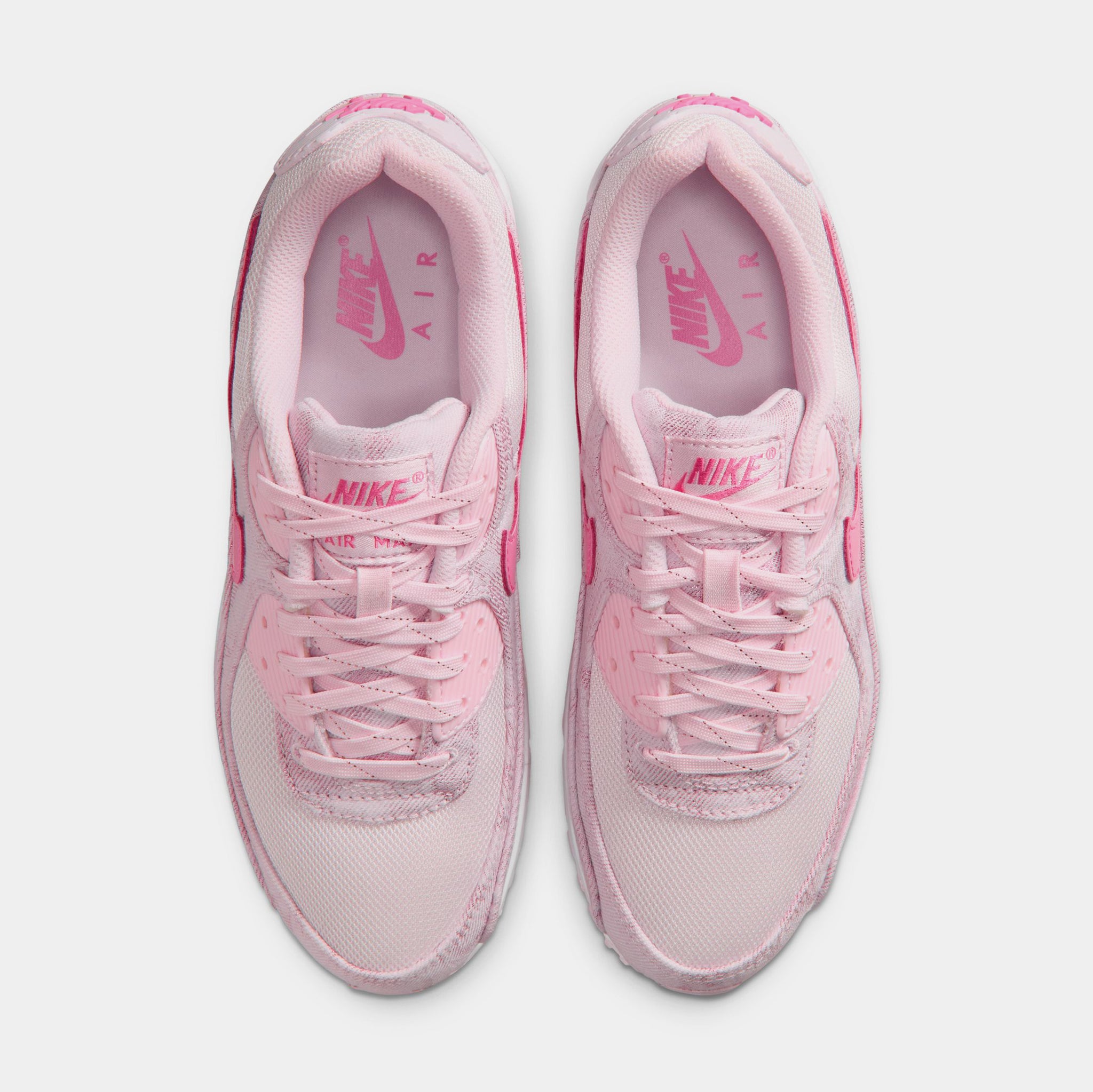 Nike Air Max 90 Denim Womens Running Shoes Pink Foam Pinksicle