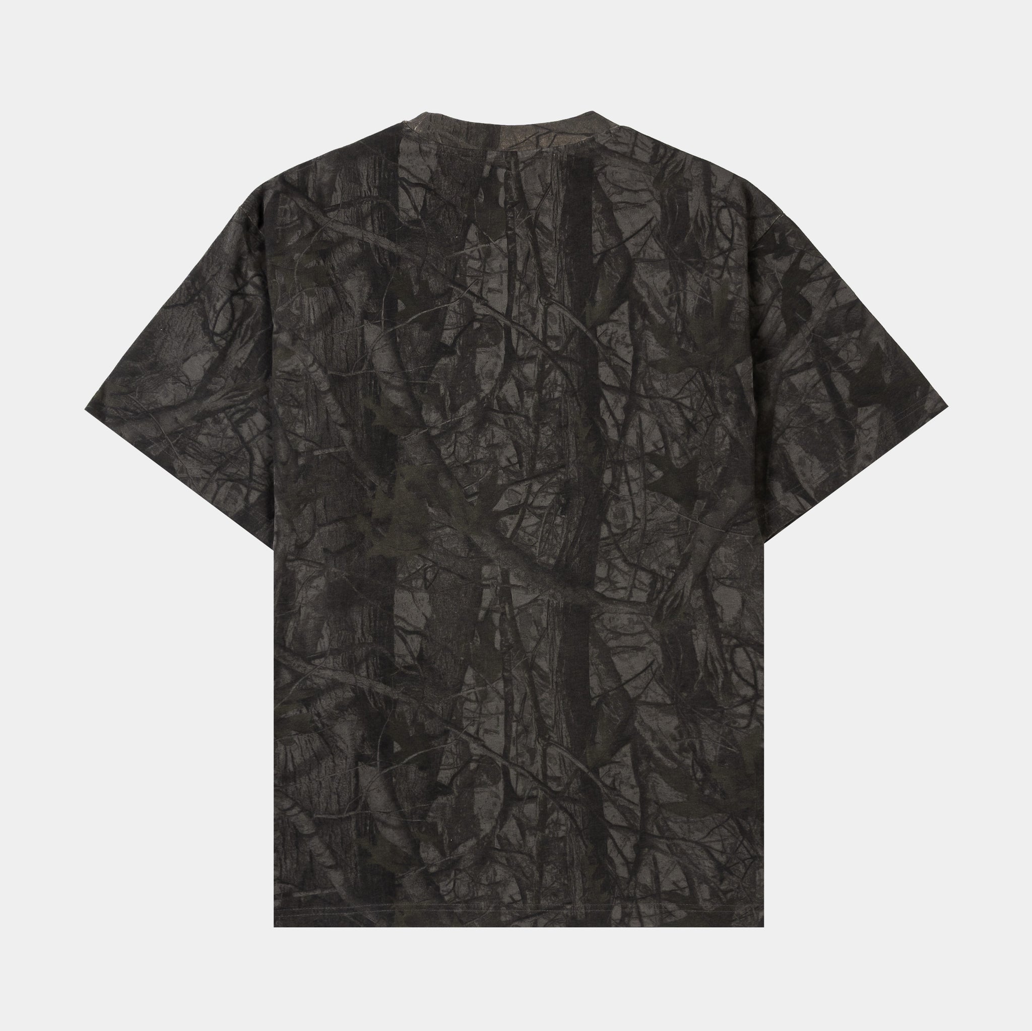 Maison Article Overdyed Camo Washed Mens Short Sleeve Shirt Grey