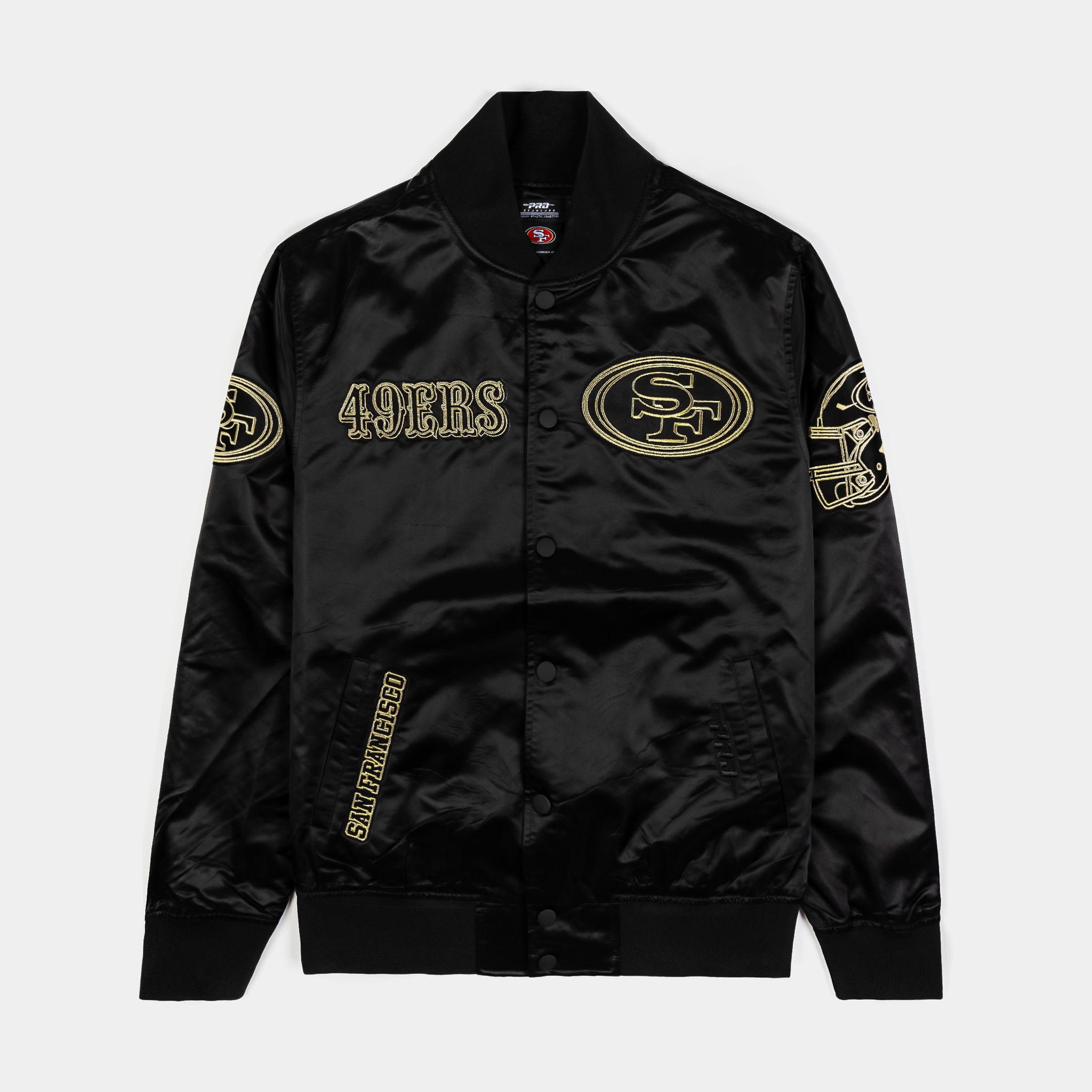 Pro Standard San Francisco 49ers Satin Varisty Mens Jacket Black