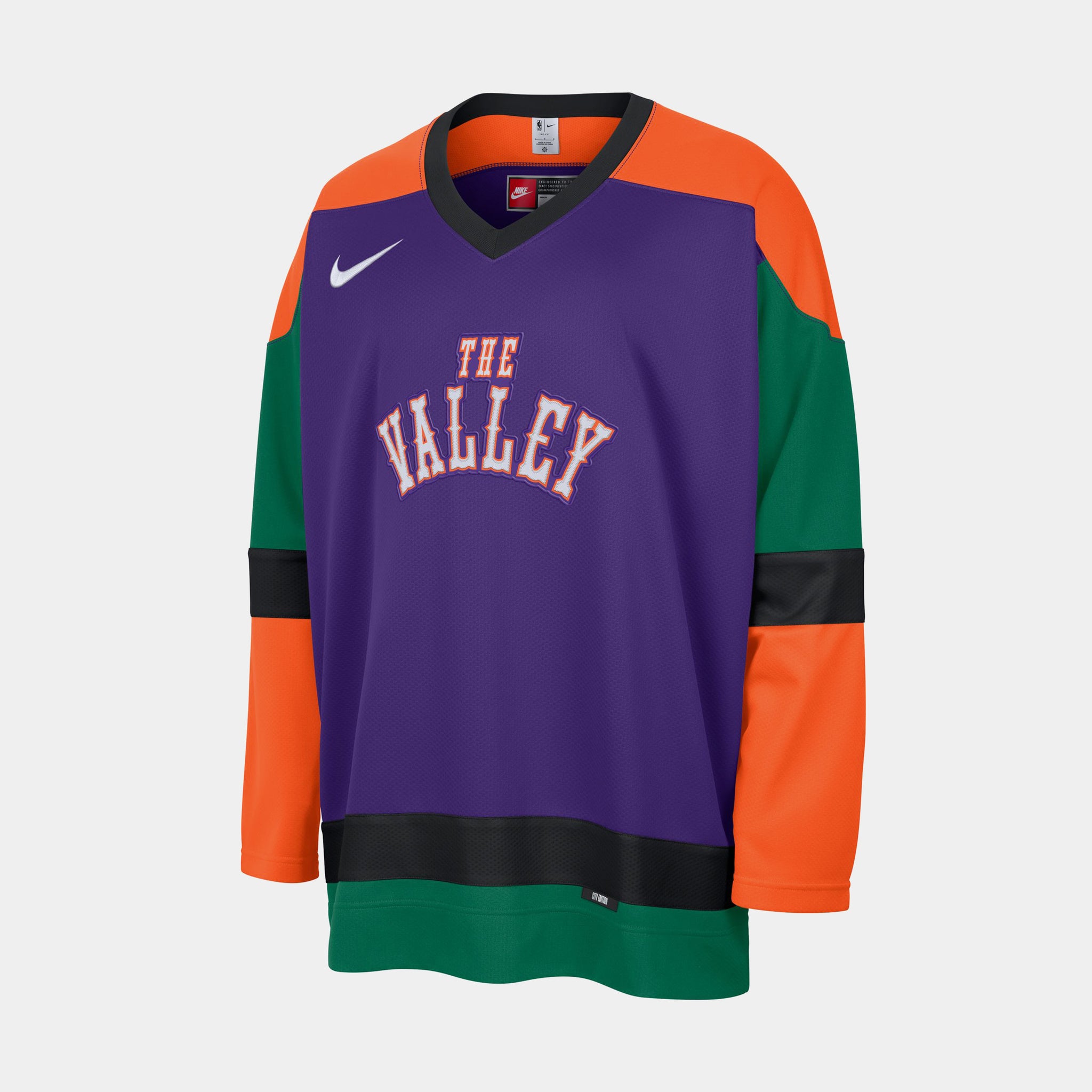 Nike NBA Phoenix Suns City Edition Mens Jersey Purple Green FZ0353