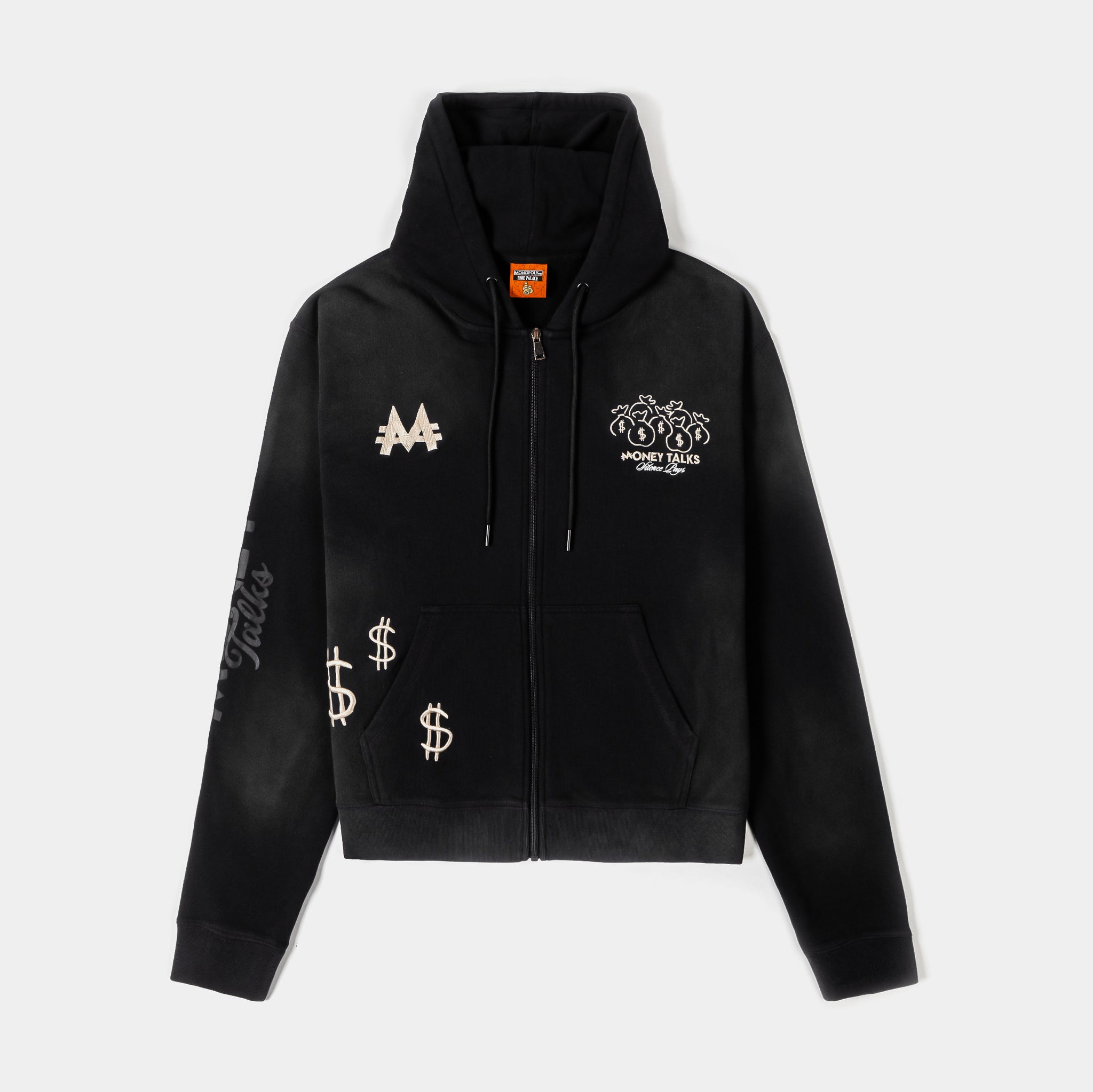 Shoe Palace SP x Monopoly Money Talks Washed Full Zip Mens Hoodie 