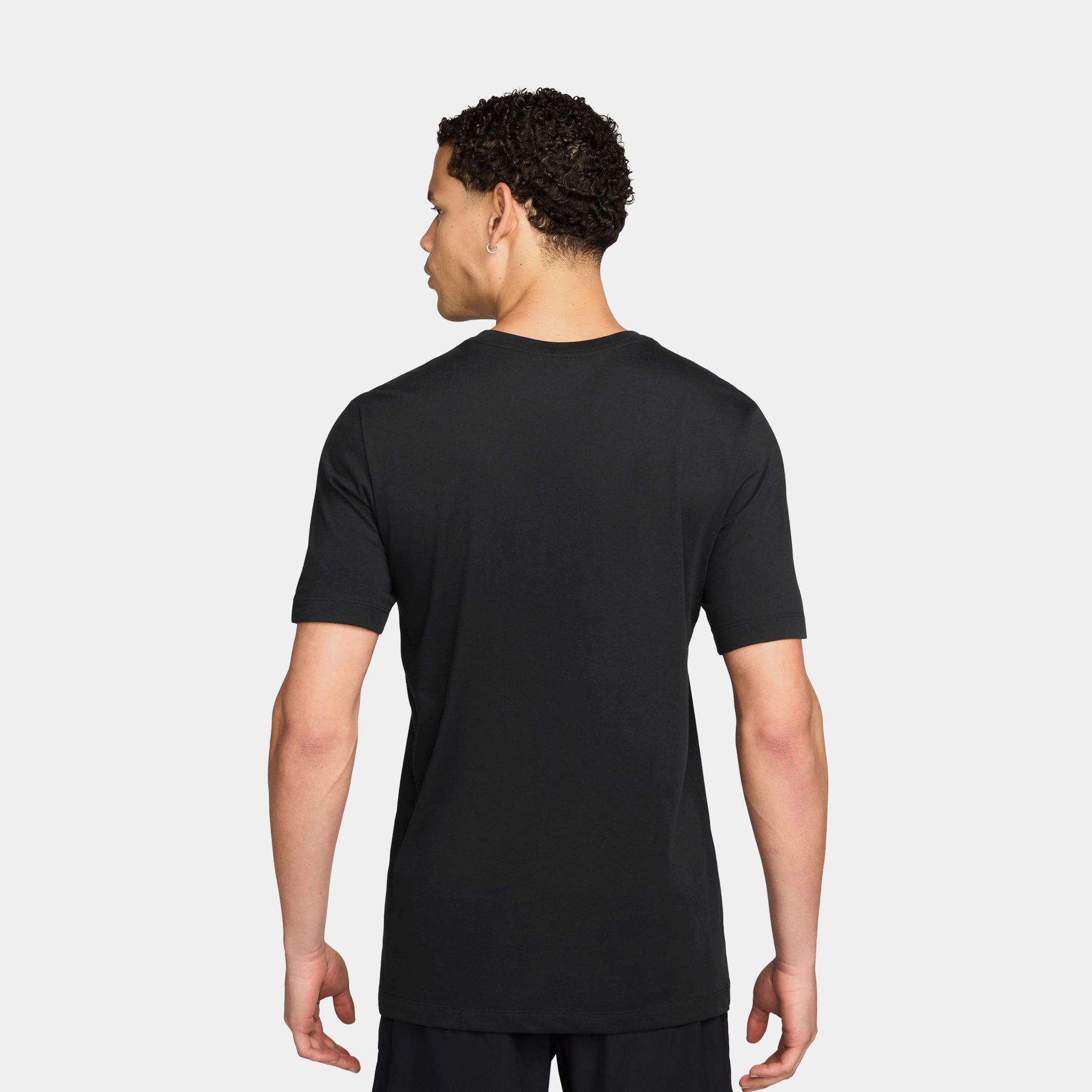 Nike Dri Fit Swoosh Running Mens Short Sleeve Shirt Black IH4238