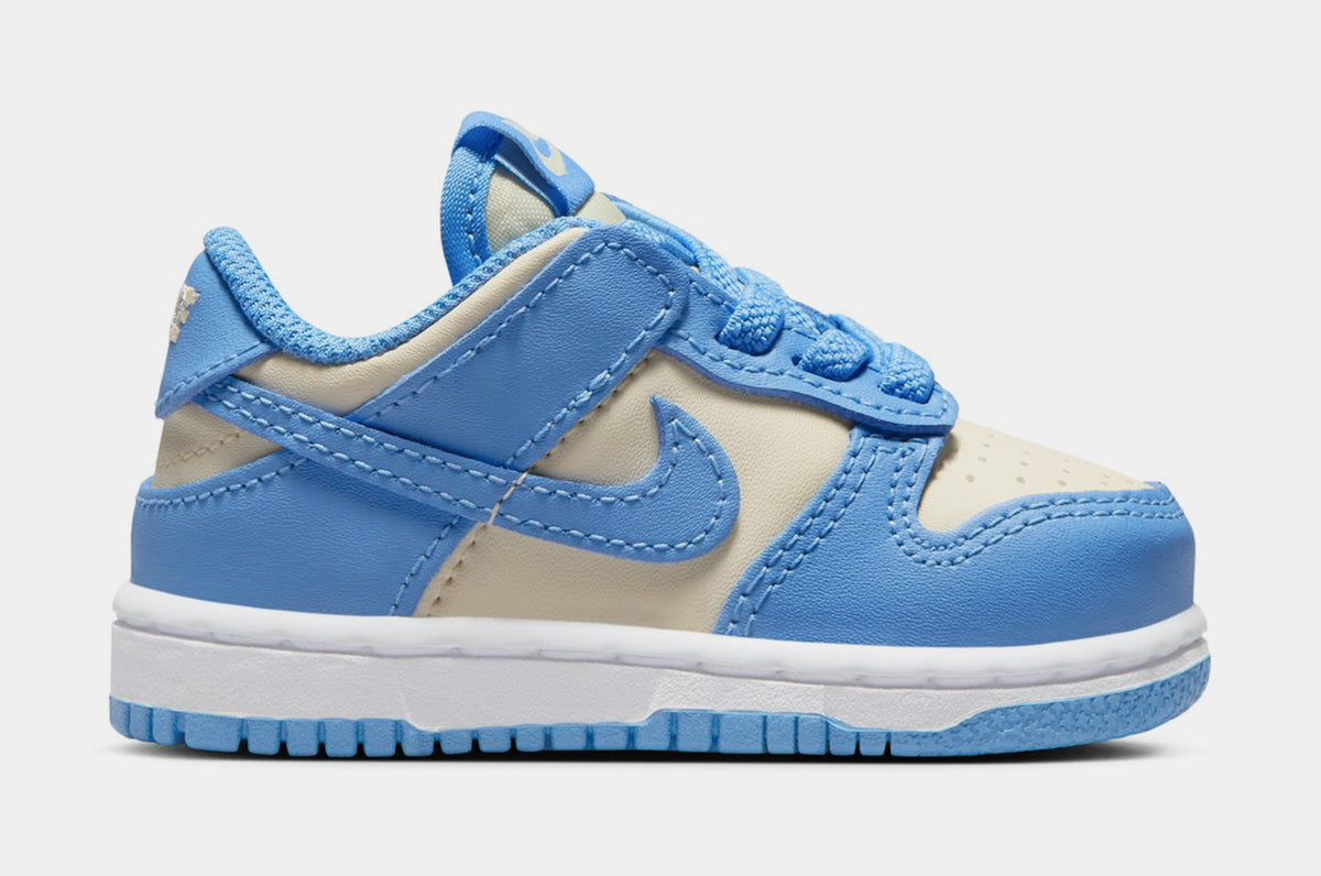 Nike Dunk Low Infant Toddler Lifestyle Shoes Blue Beyond Beach White ...