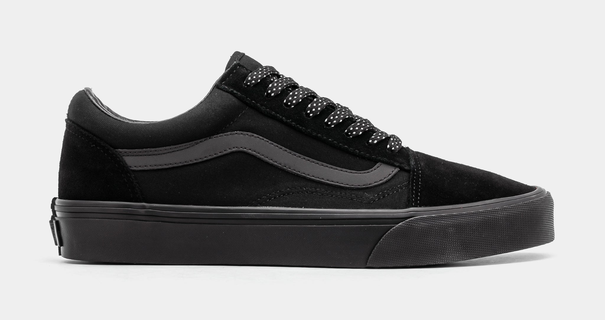 Vans Old Skool Reflective Mens Skate Shoes Black Black  display picture 1