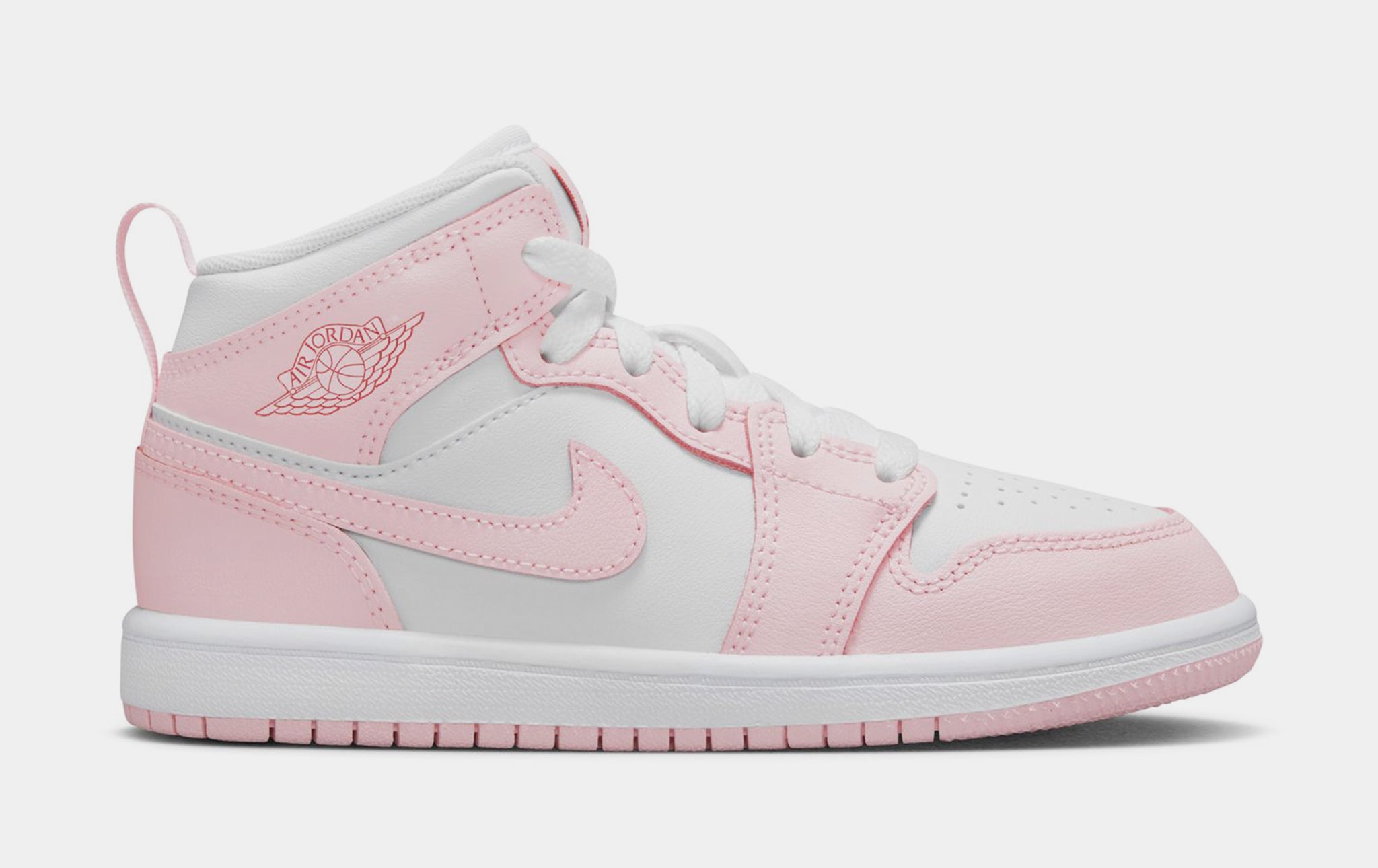 Jordan Air Jordan 1 Mid Preschool Lifestyle Shoes Pink Foam Fire Red White DQ8424-608 â Shoe Palace