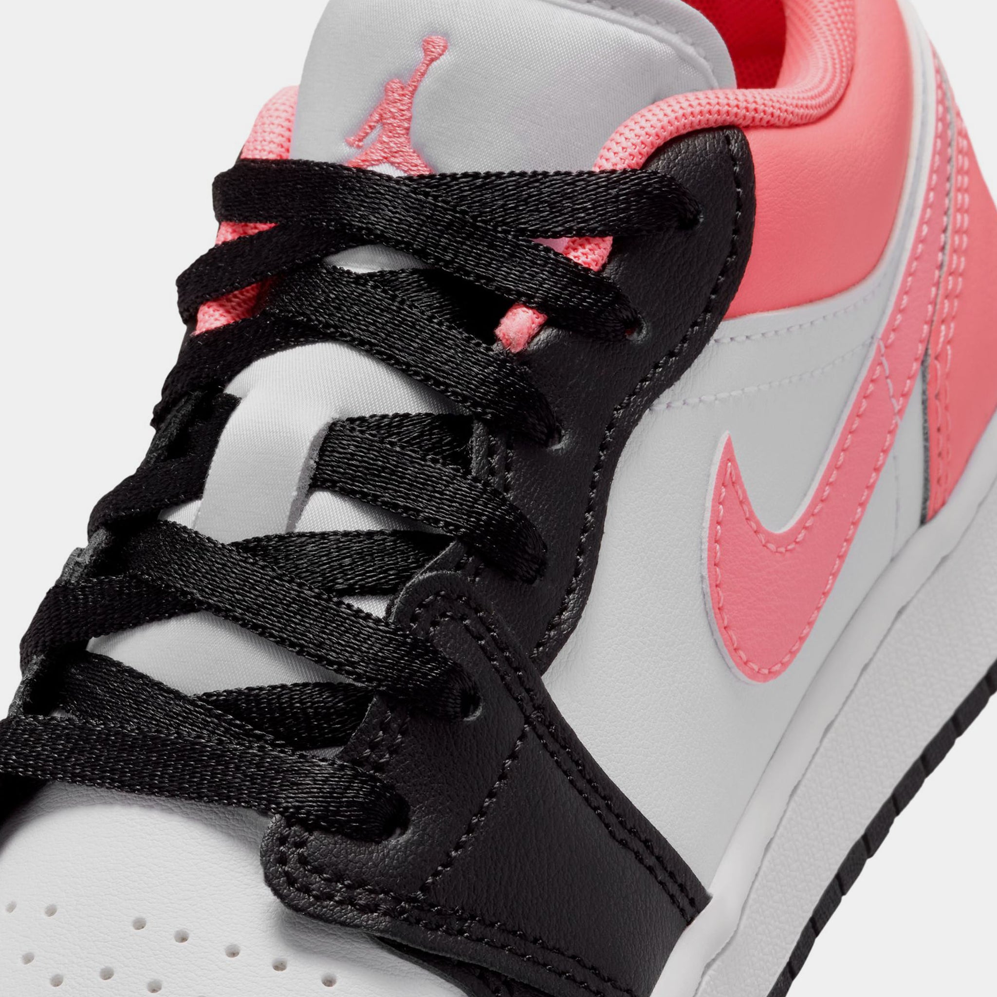 Jordan Air Jordan 1 Low Grade School Lifestyle Shoes Black Pink