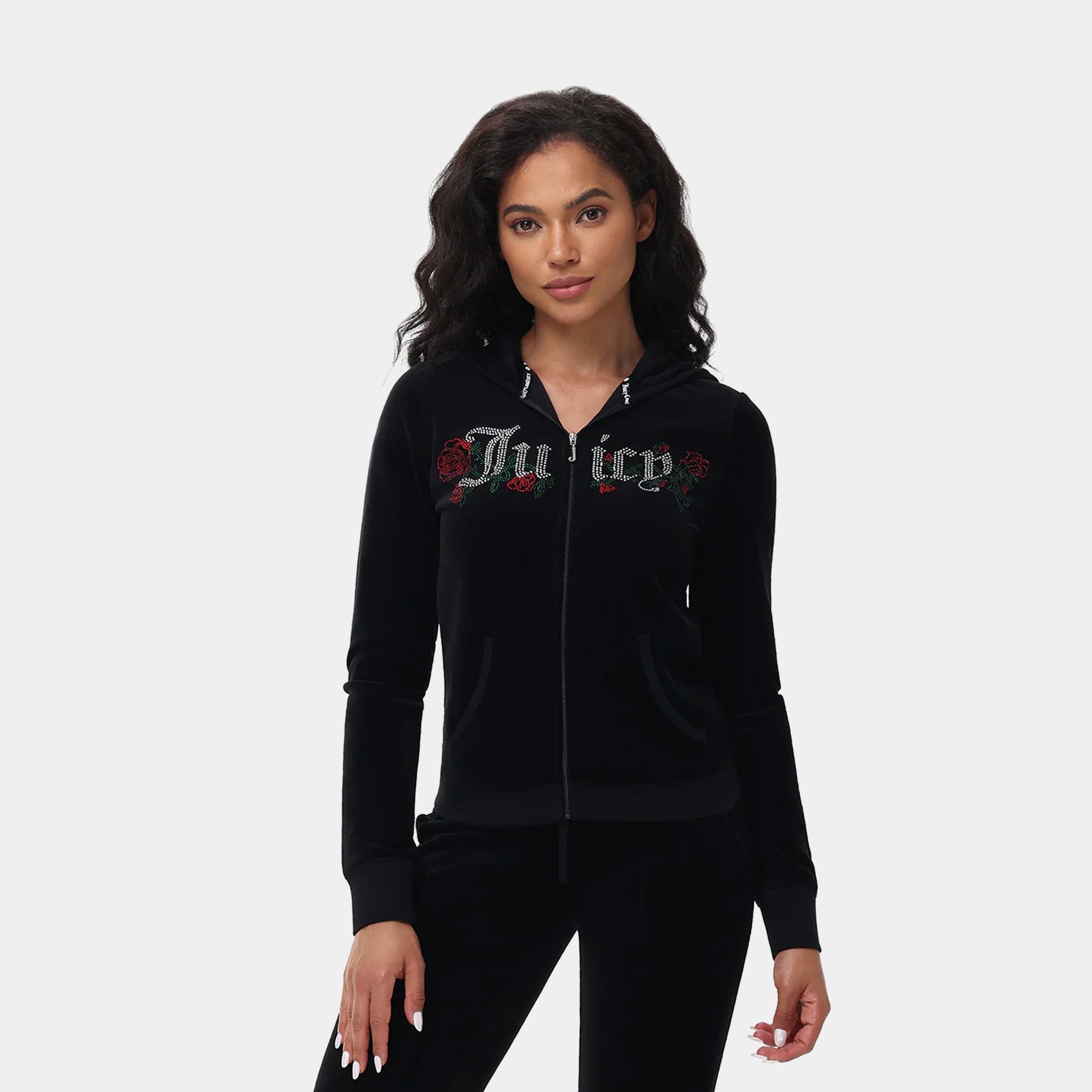 Juicy Couture OG Heritage Track Womens Jacket Black Red 