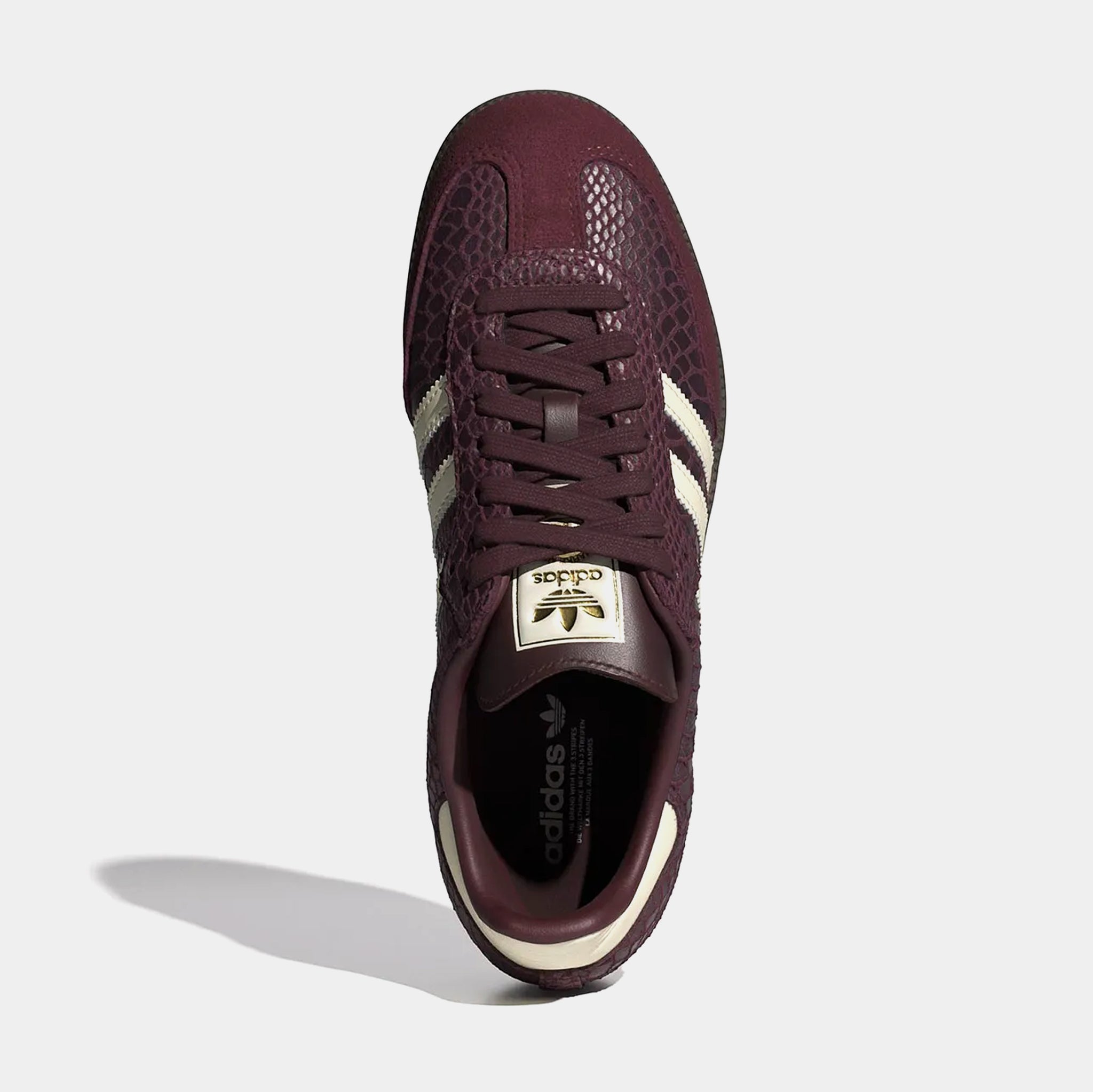adidas Samba OG Shoes - Women's - Maroon Red / White / Gold