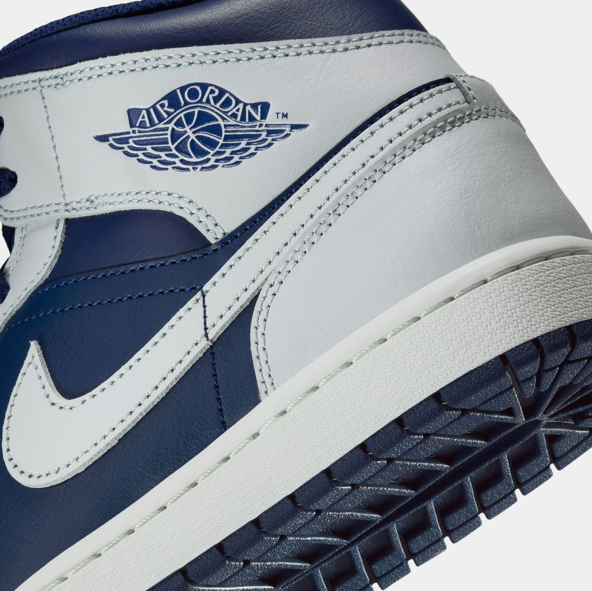 Jordan Air Jordan 1 Mid Mens Lifestyle Shoes Blue Void Pure