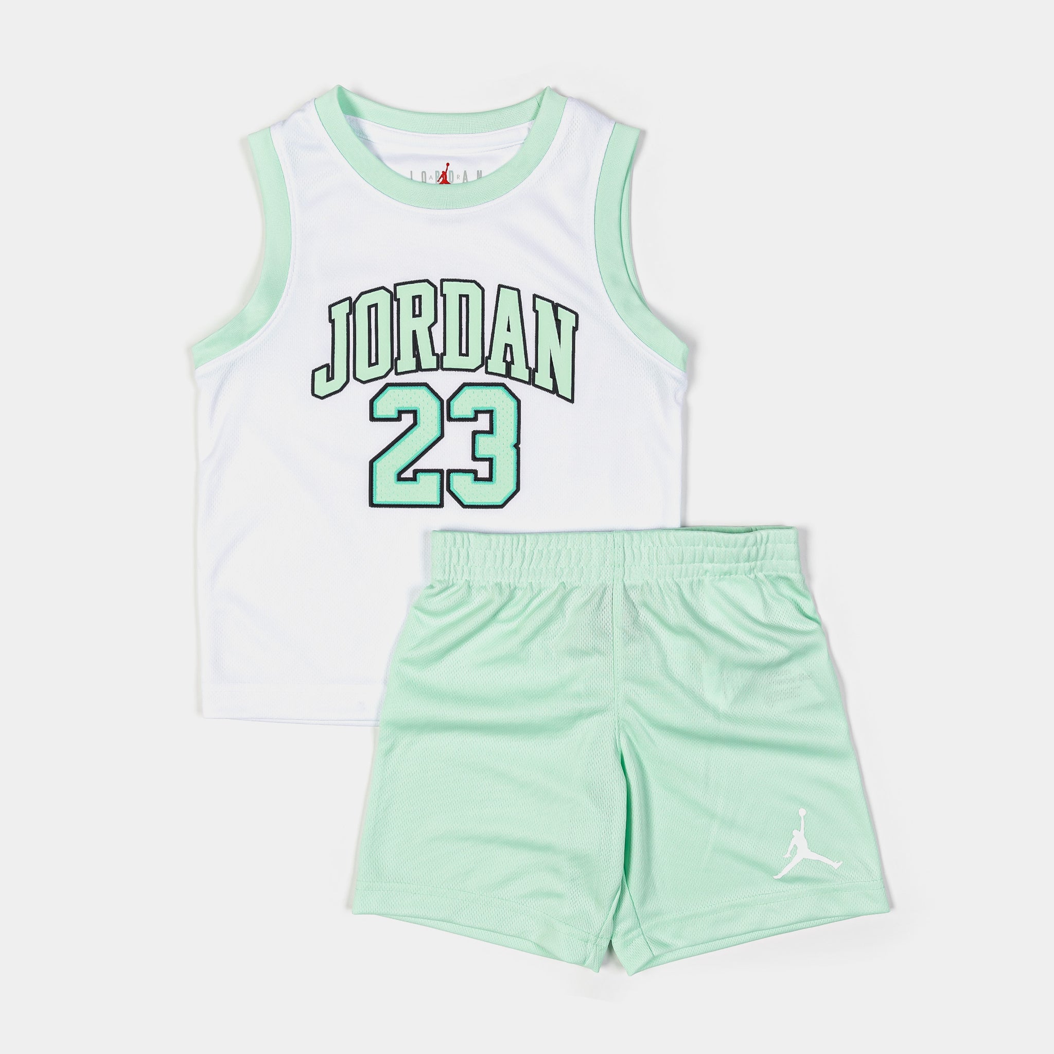 Jordan JDN 23 Shorts Preschool Set Mint White 85C919-E6D – Shoe Palace