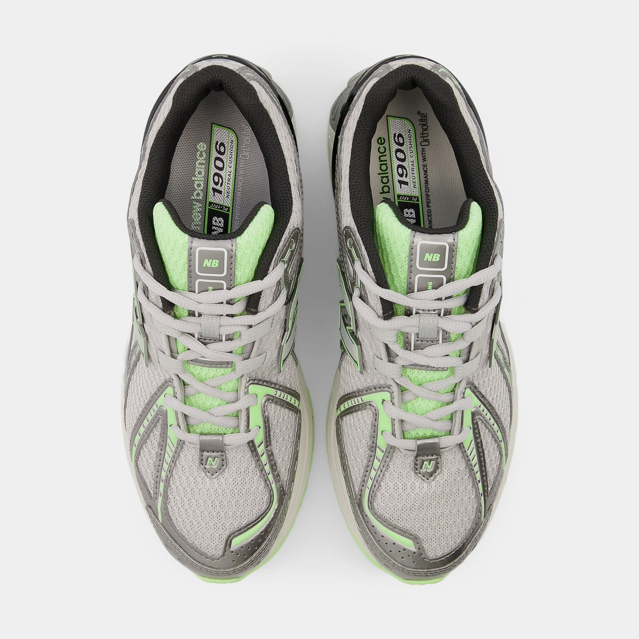 New Balance 1906R Mens Running Shoes Dark Silver Metallic Mint