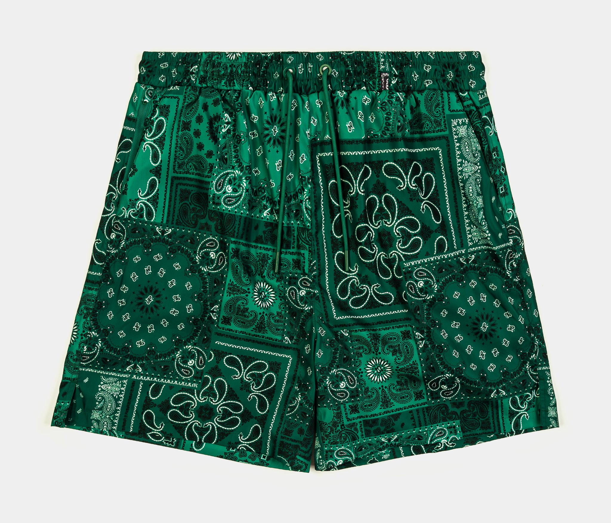 Maison Article Bandana Hybrid Mesh Mens Shorts Green Black MAHS418