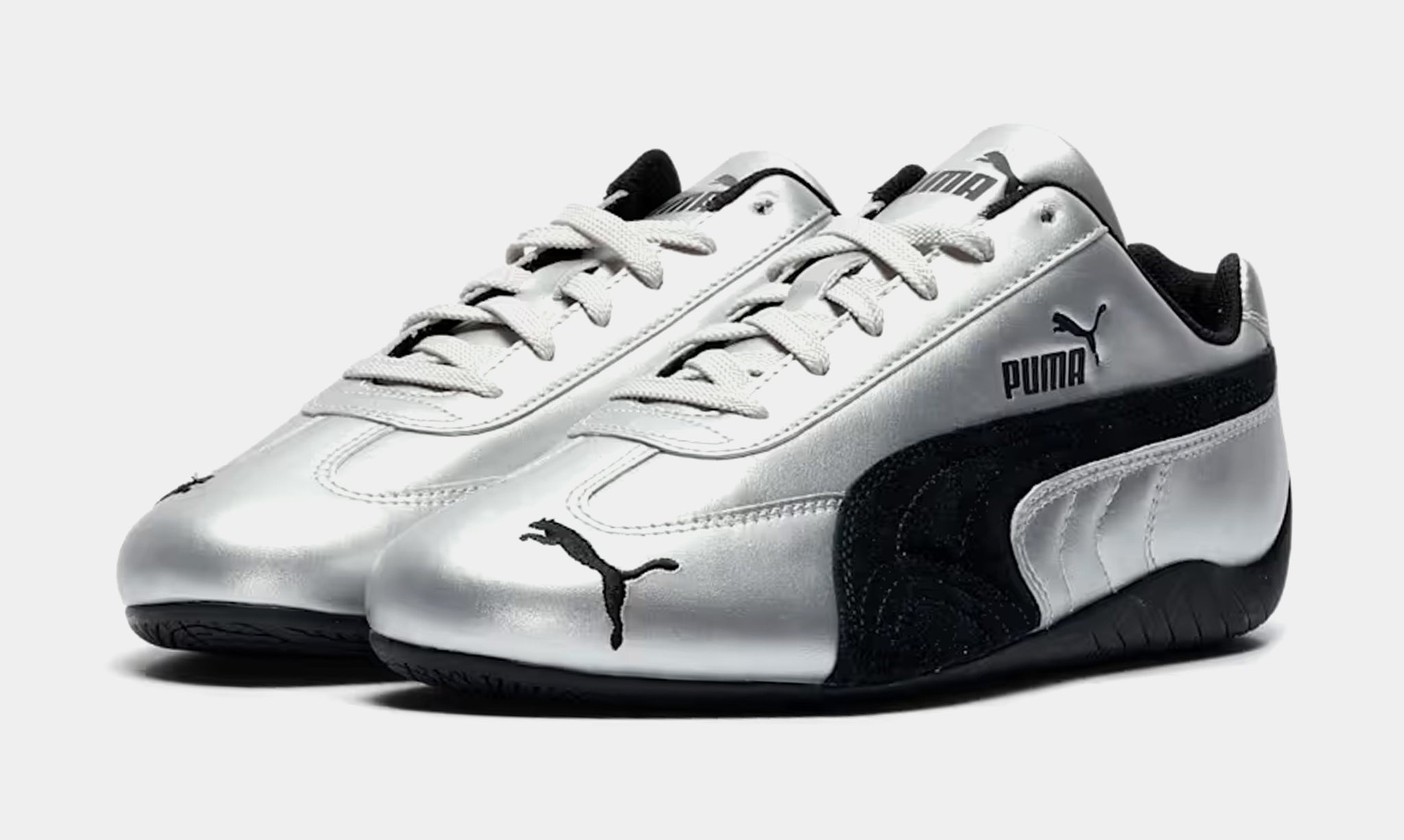 PUMA Speedcat Metallic Womens Lifestyle Shoes Silver Black 405357