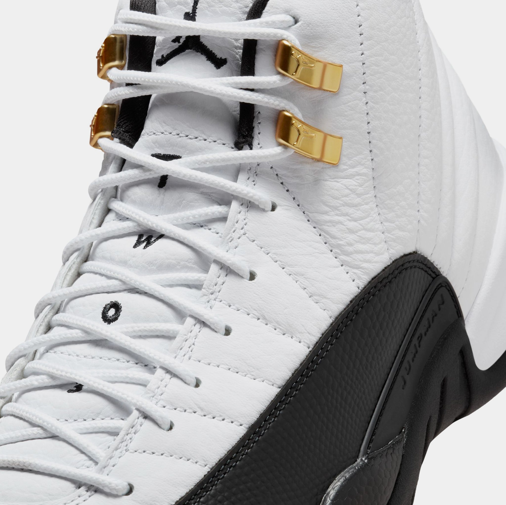 Jordan Air Jordan 12 Retro Taxi Mens Lifestyle Shoes White Black 