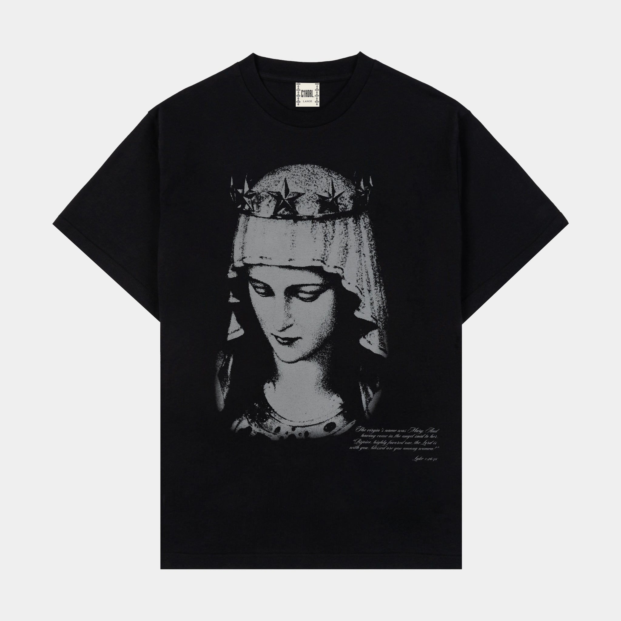 CTHDRL The Angels Mens Short Sleeve Shirt Black White MARSS202 