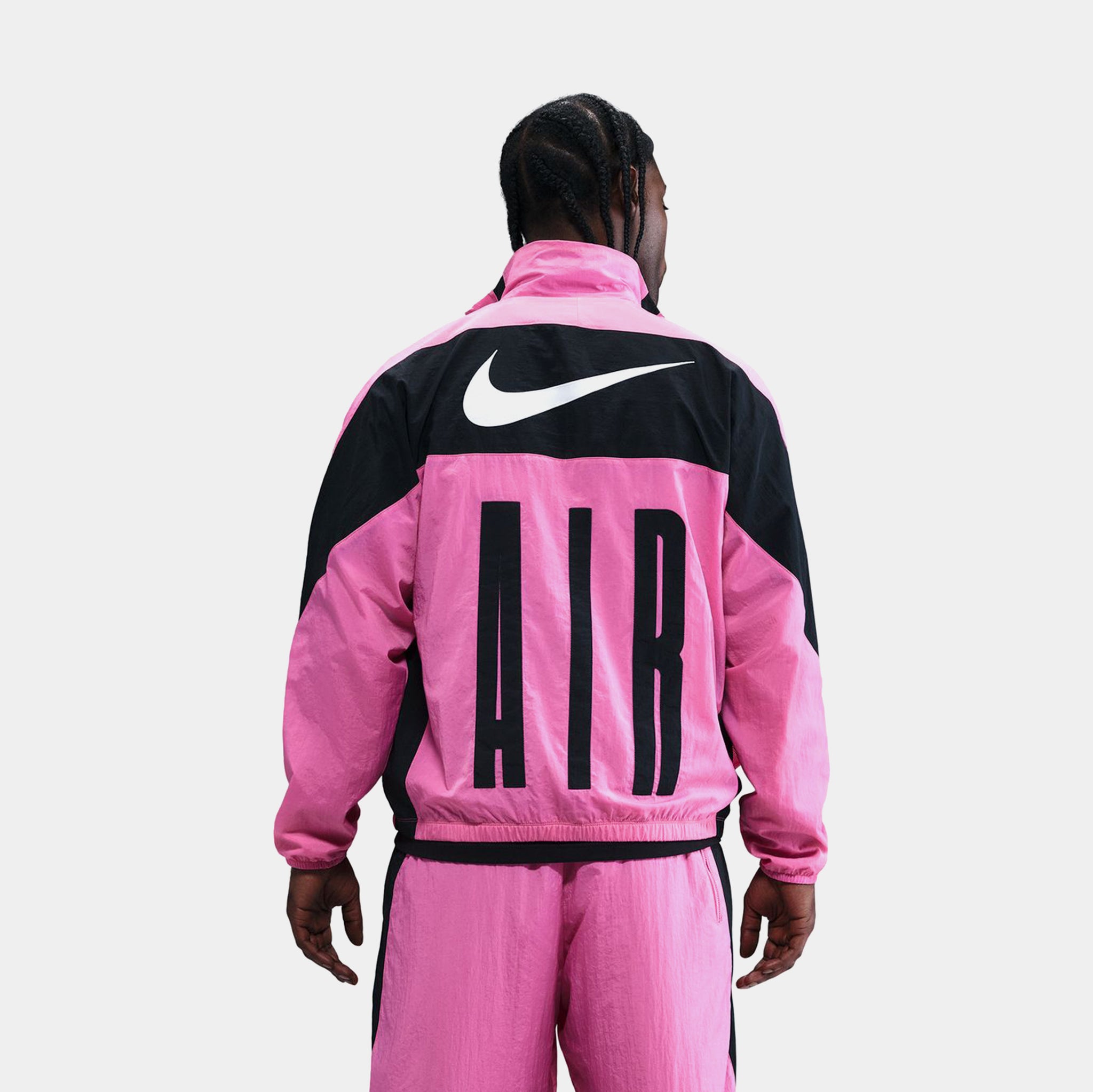 Nike Air Woven Track Mens Jacket Black Pink Black HV0880-684