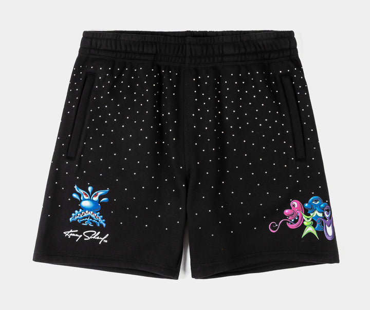 Maison Article Paisley Tonal Hybrid Mens Shorts Black Grey MAHS420