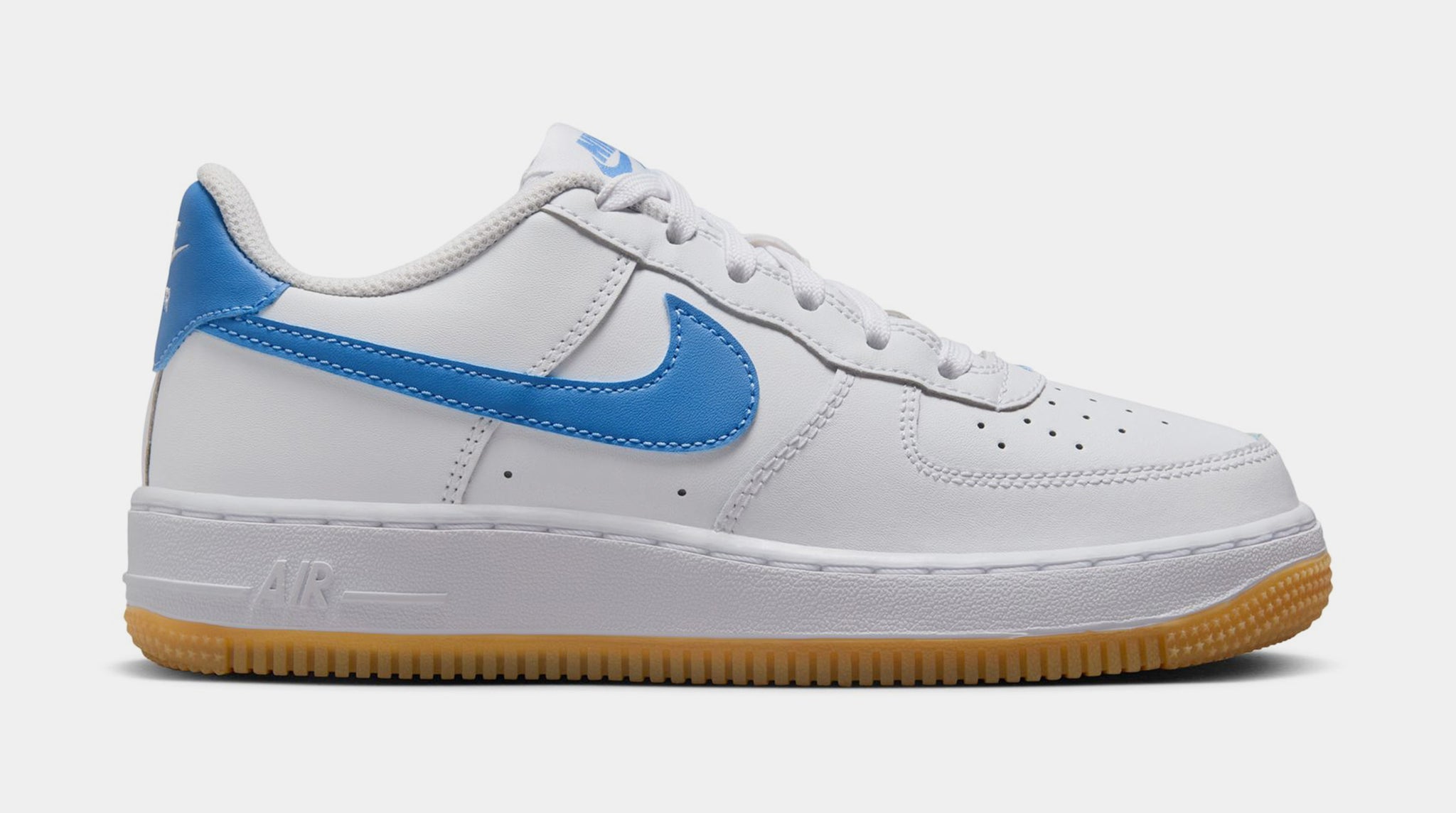 Nike Air Force Low Grade School Lifestyle Shoes White Gum Light