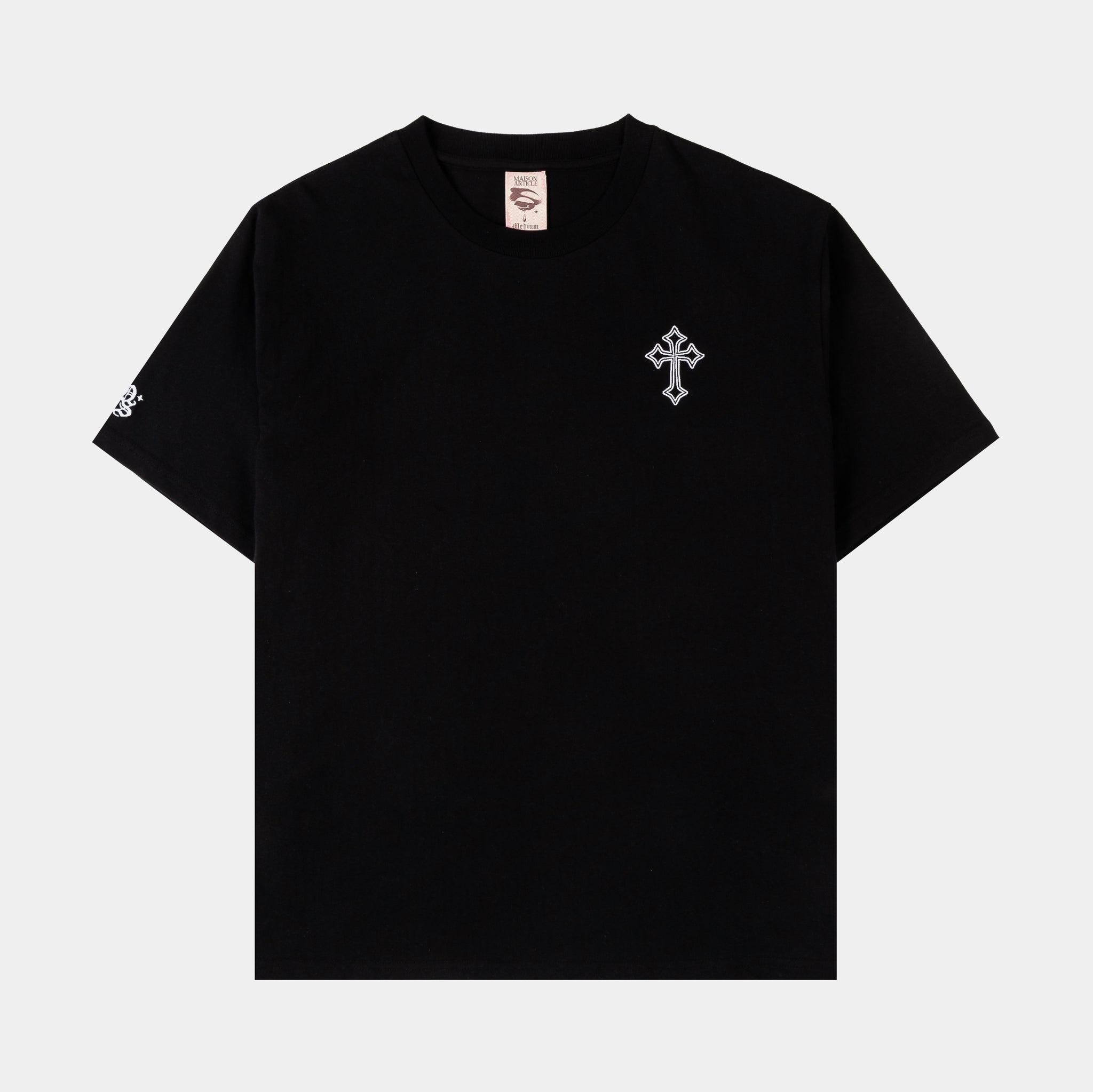 Maison Article Mary Tears Womens Short Sleeve Shirt Black Black
