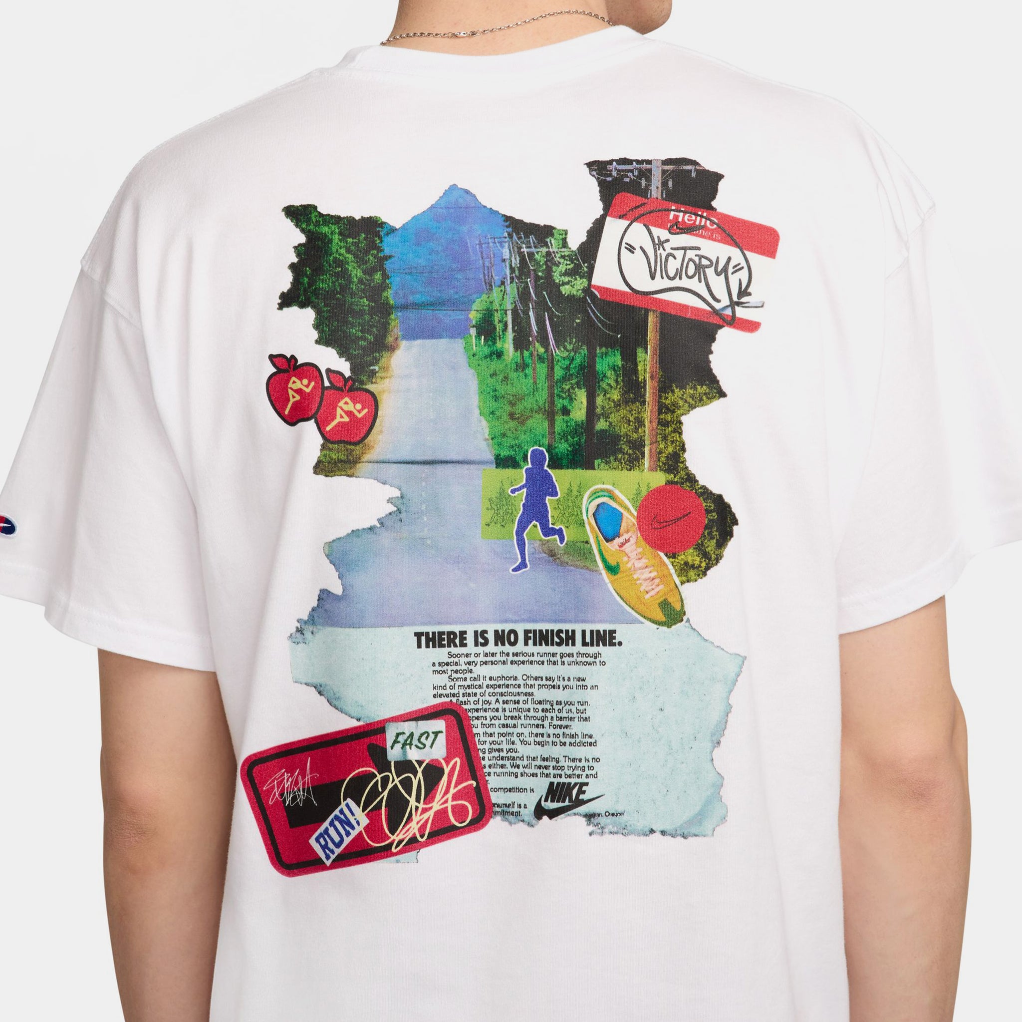 Nike NSW Max90 No Bills Mens Short Sleeve Shirt White Red HF4499