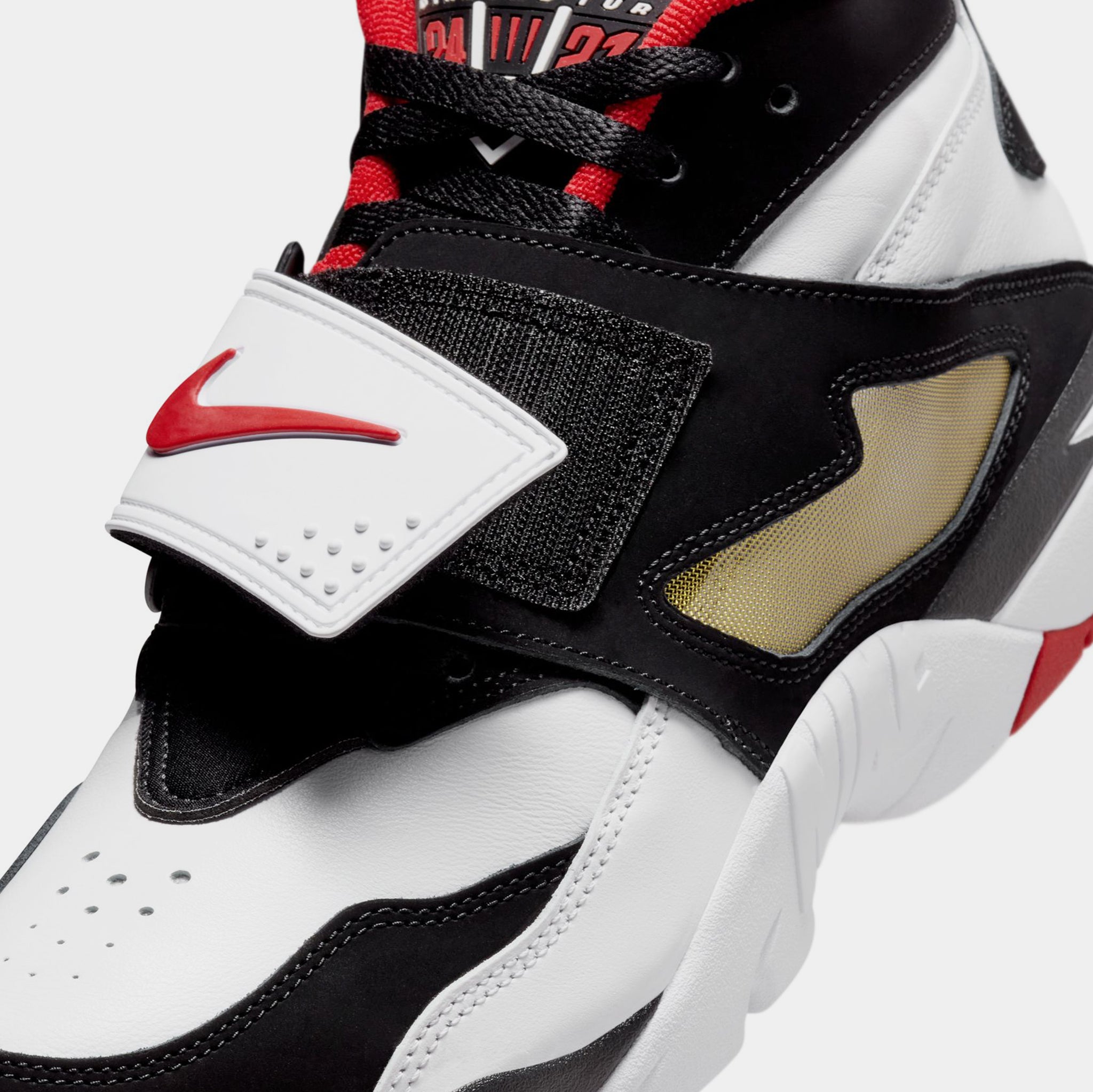 Nike Air Diamond Turf Mens Basketball Shoes White Fire Red Black