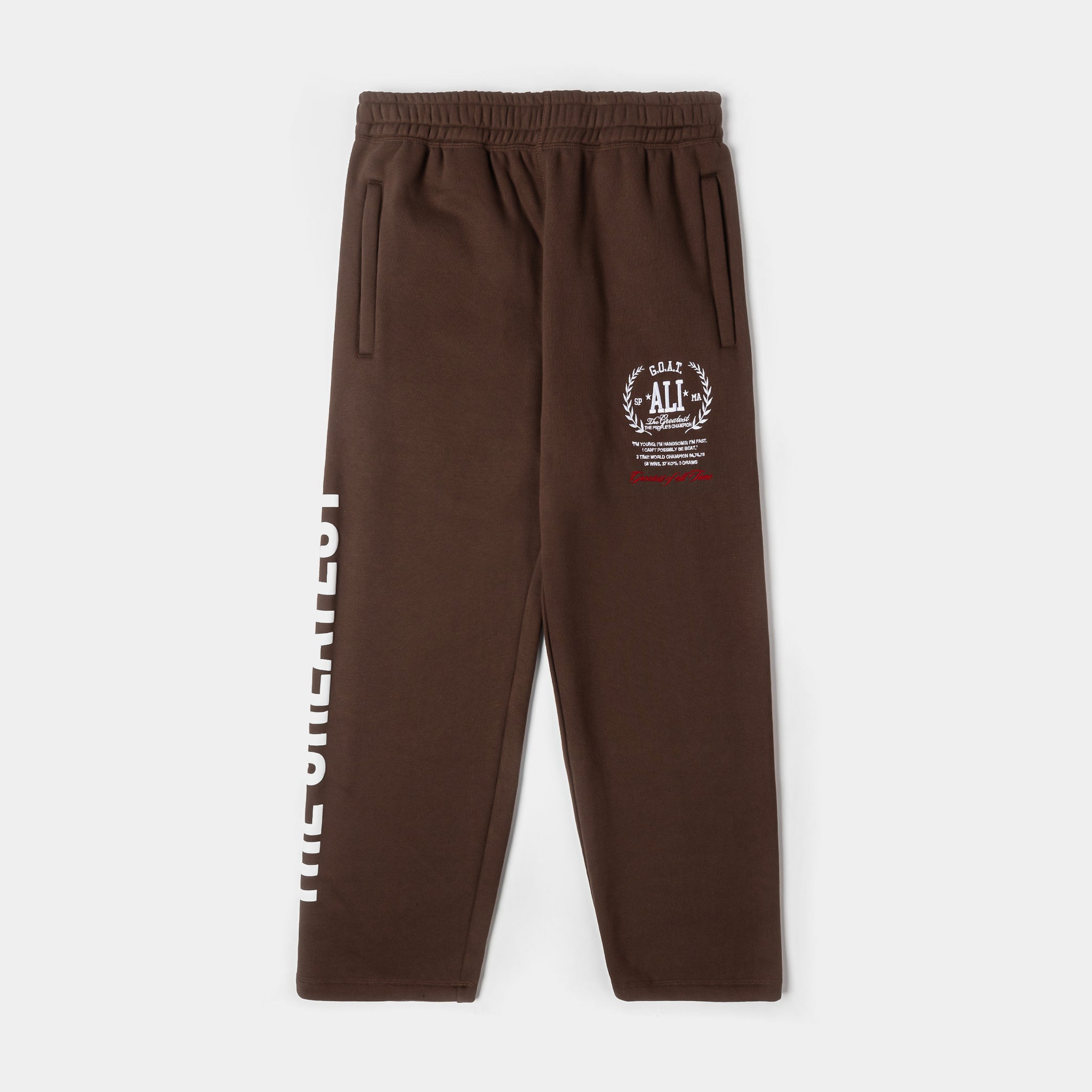 Shoe Palace SP x Muhammad Ali Greatest Mens Sweatpants Brown White
