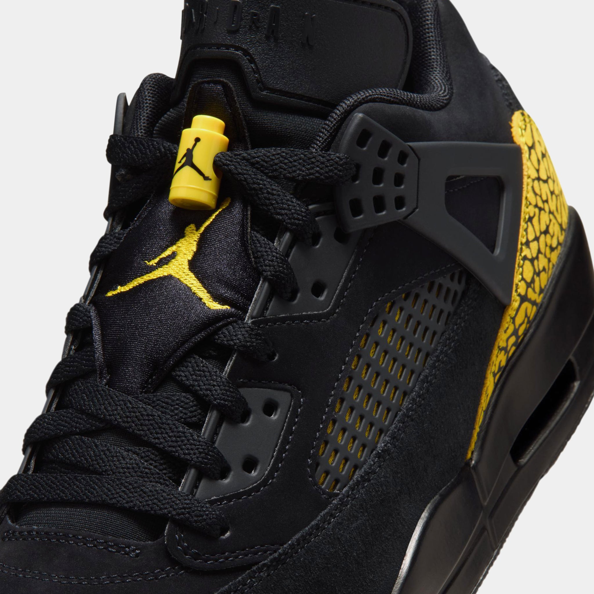 Jordan Spizike Low Mens Basketball Shoes Black Speed Yellow Speed
