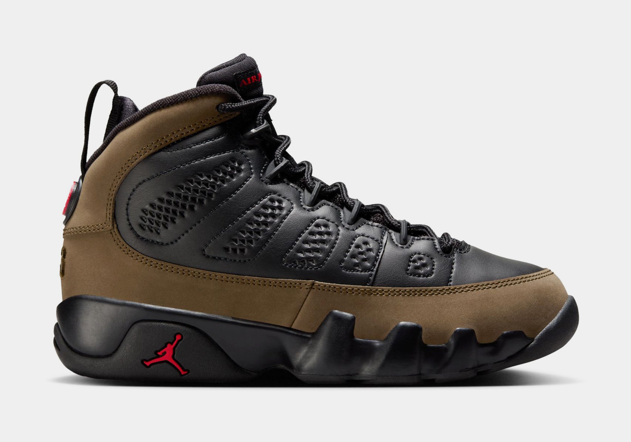 Jordan Air Jordan Retro Olive Grade School Lifestyle Shoes Black