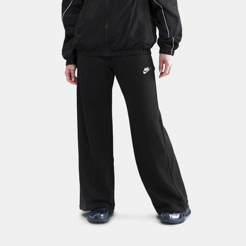 Nike NSW Club Fleece Mid Rise Wide Leg Womens Sweatpants Black