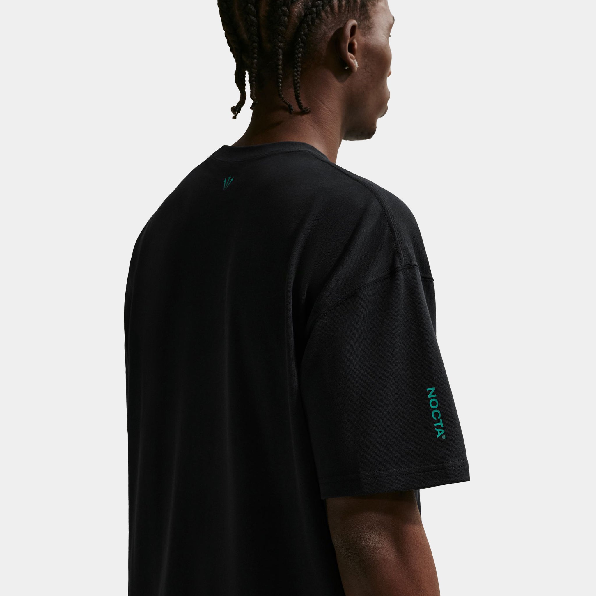 Nike NOCTA Mens Short Sleeve Shirt Black Green IB5673-011 – Shoe