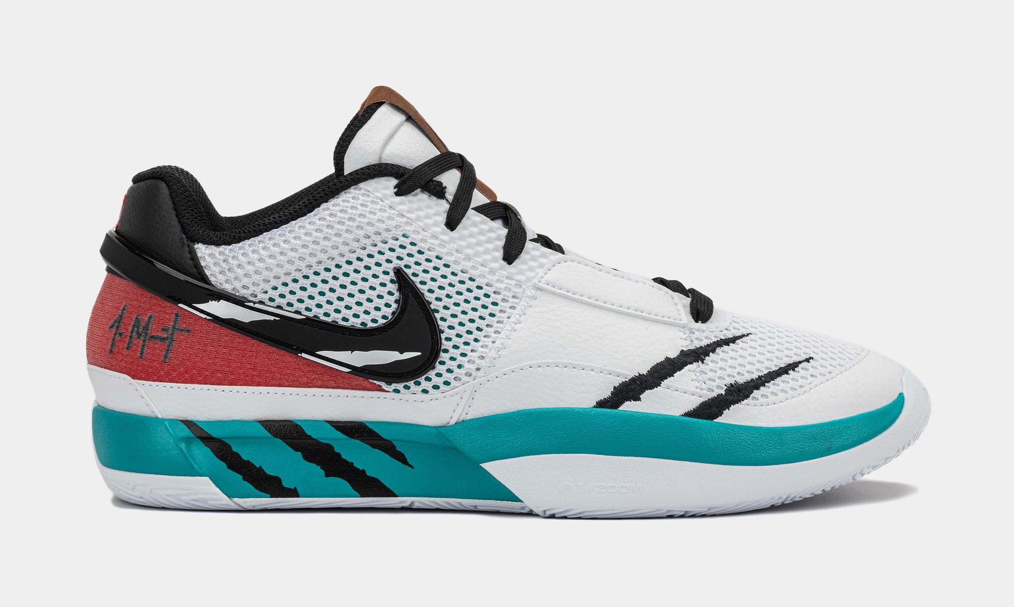 Nike Ja 1 Reverse Scratch Mens Basketball Shoes White Black Turbo Green ...